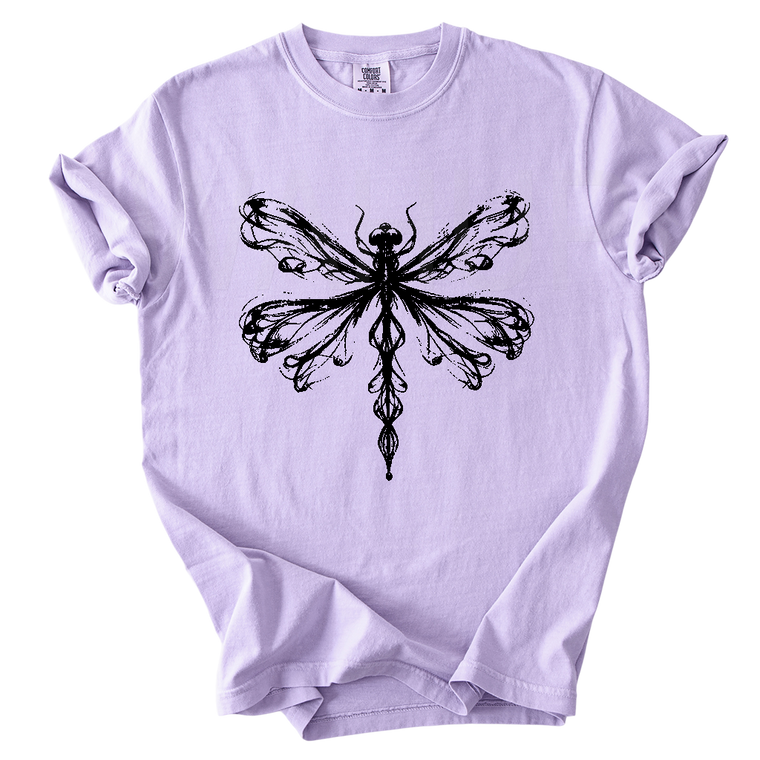 Comfort Colors T-Shirt 1717 Bright Golden Dragonfly, Cute Women, Cute Dragonfly, Cute Women Gift, Boho Girly Gift Tee
