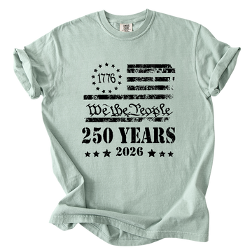 Comfort Colors T-Shirt 1717 250th America Anniversary US 250 Years Patriotic Independence Day Tee
