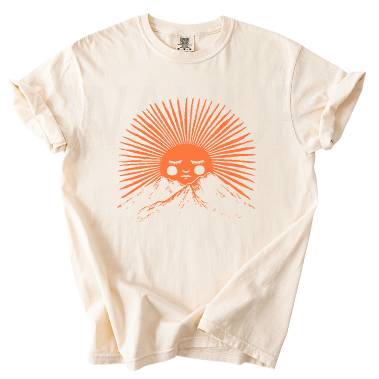 Comfort Colors T-Shirt 1717 Vintage Boho Sun, Oversize, Womens, Mens Tee
