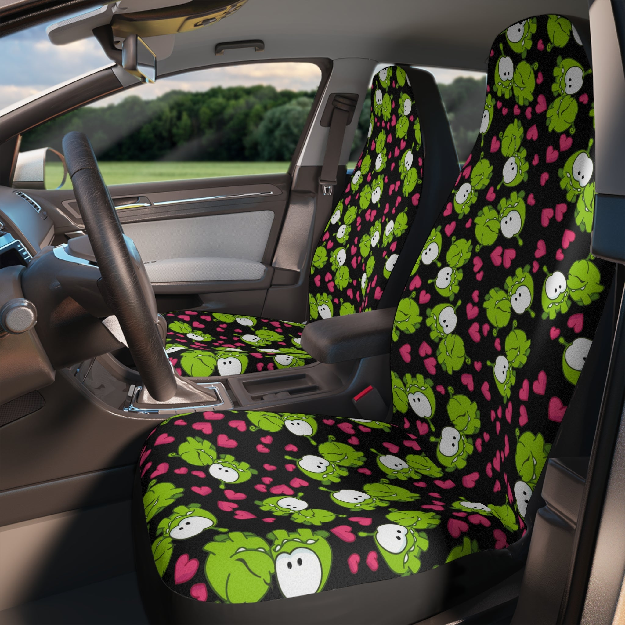 Auto Car Chair Seat Covers om nom kiss valentine