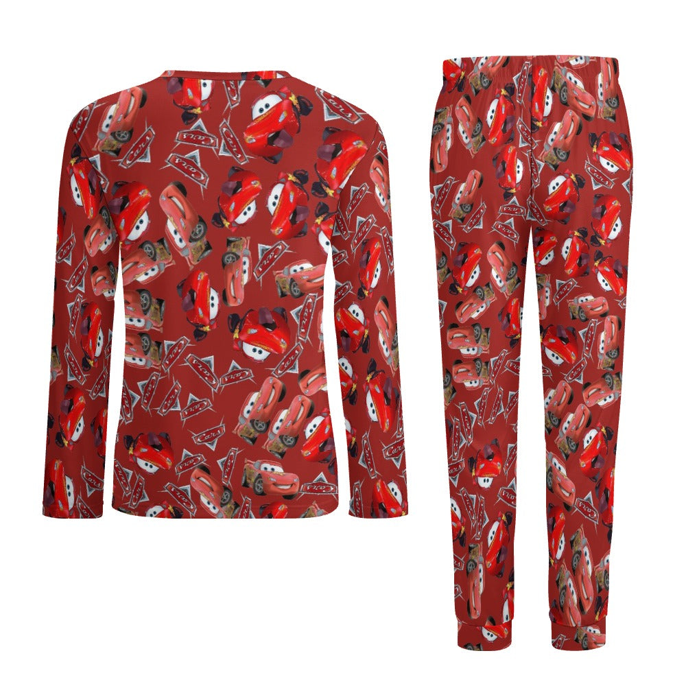 Men's Pajama suit funny mcqueen red