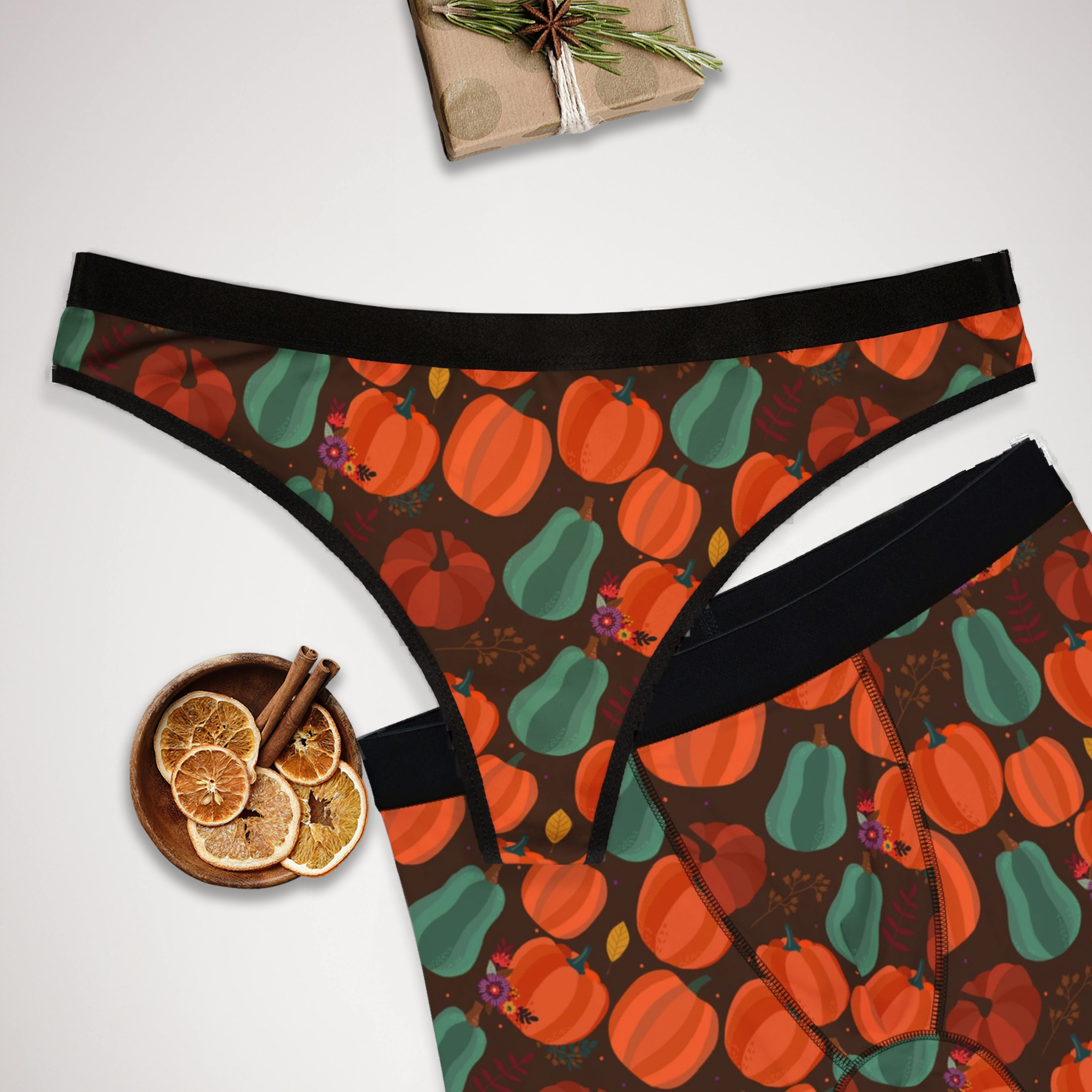 Matching underwear Cosy Autumn for couples boxer & thong set