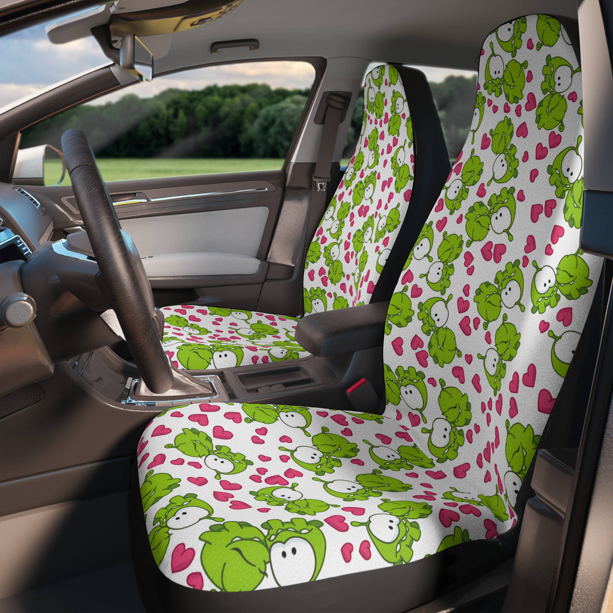 Auto Car Chair Seat Covers om nom kiss valentine