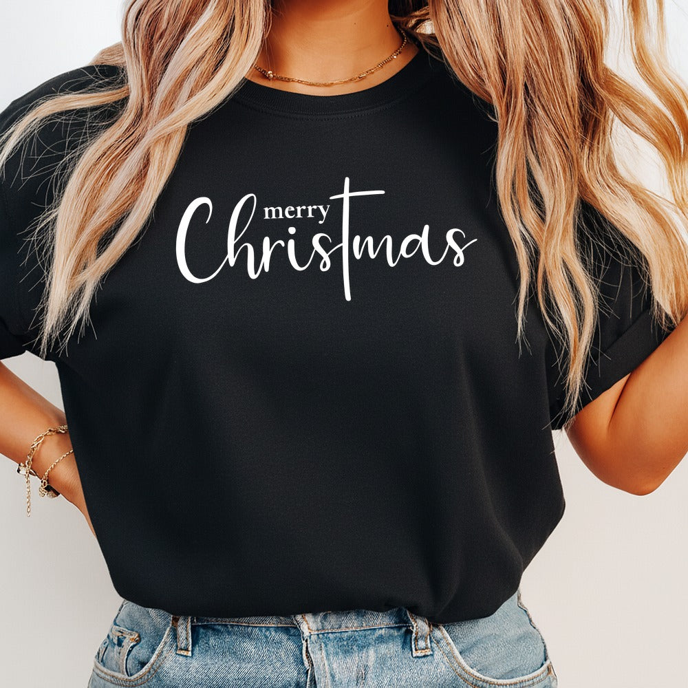 Merry Christmas Unisex Heavy Cotton Tee, Holiday T-Shirt, Festive Wear, Gift for Him, Gift for Her, Christmas Apparel