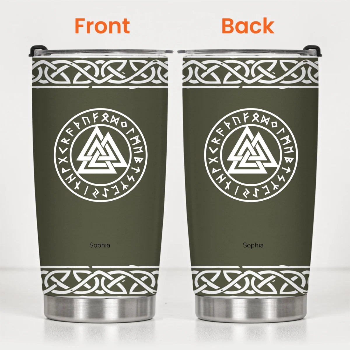 Personalized norse mythology name in viking runes personalized tumbler cup sgt311203xlht