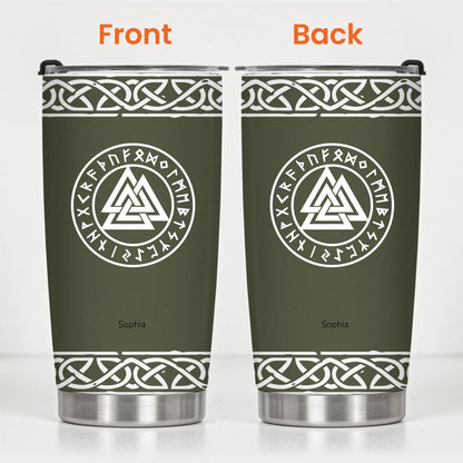 Personalized norse mythology name in viking runes personalized tumbler cup sgt311203xlht