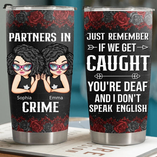 Personalized partners in crime new version personalized tumbler cup fri091103vupg