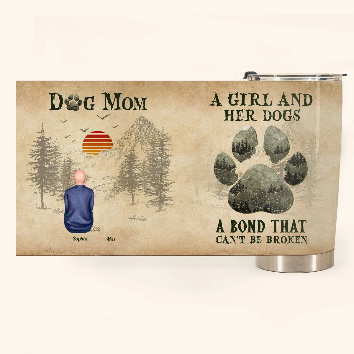 Personalized a girl and her dogs unbreakable bond personalized tumbler cup birthday gifts for women dog lovers dog281201hutl