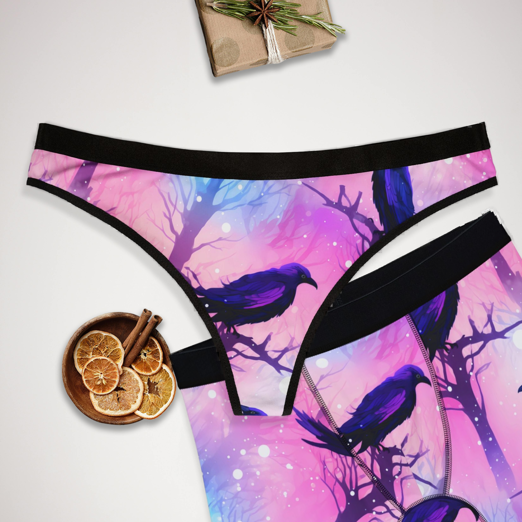 Matching underwear Pastel Halloween for couples boxer & thong set