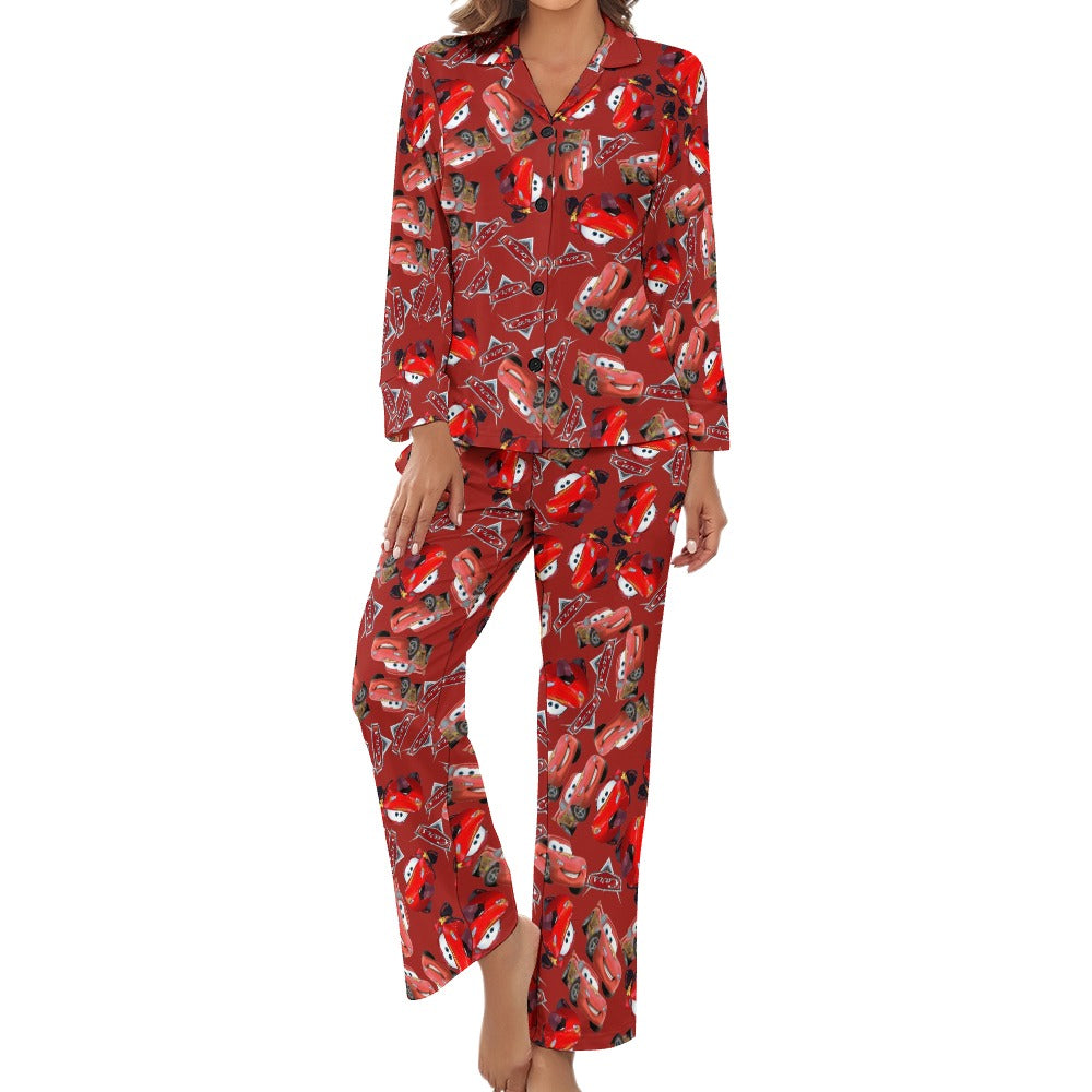 Women's Pajama Set funny mcqueen red