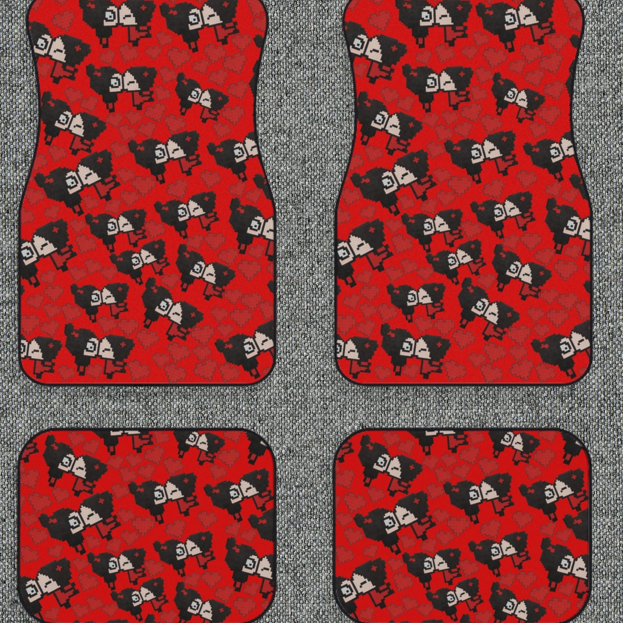 Car Mats pixel pucca kiss heart