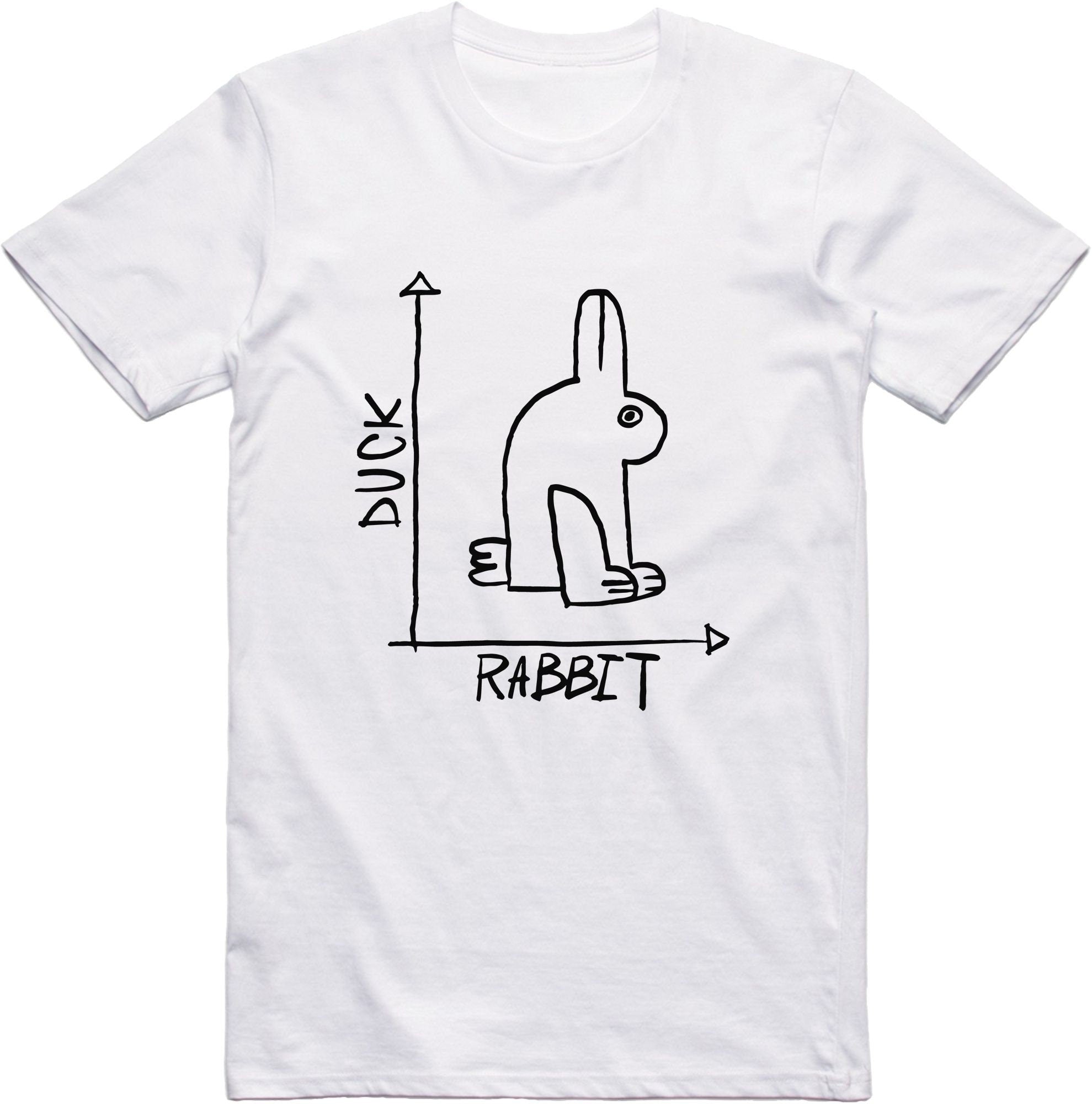 Men's Funny Rabbit Duck T-Shirt, Regular Fit 100% Cotton Tee, Viral Optical Illusion, Casual Summer Top, Birthday Gift for Him