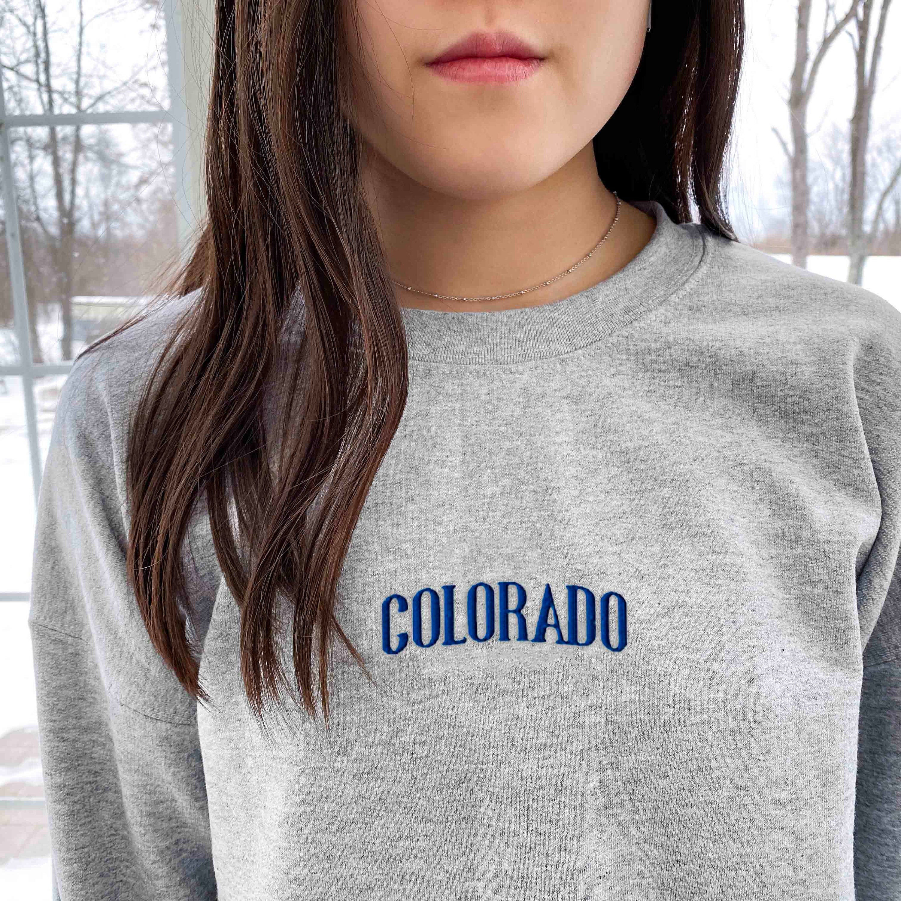 Colorado Sweatshirt Embroidered, State Crewneck, Vintage Sweater, Varsity Shirt, University Gift