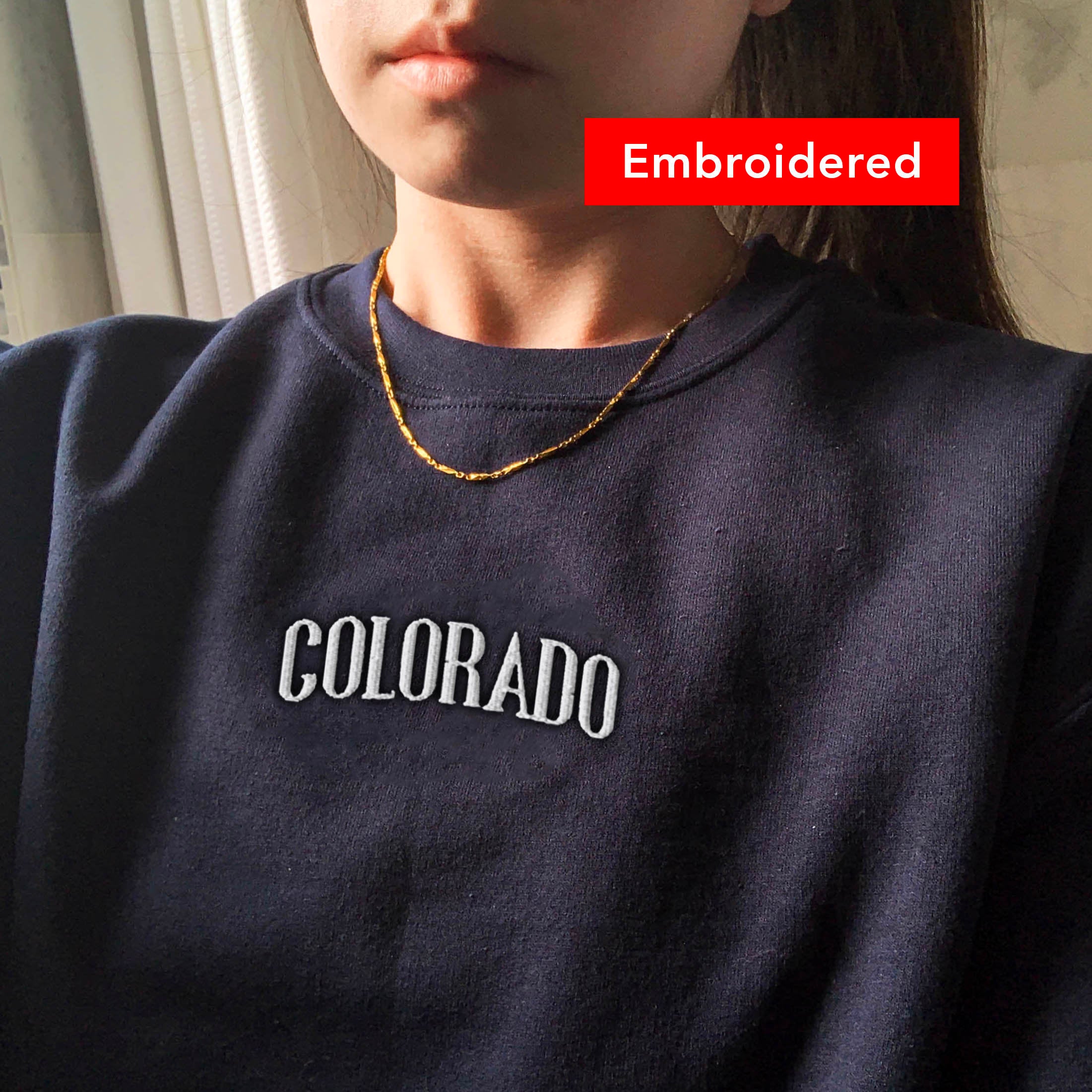 Colorado Sweatshirt Embroidered, State Crewneck, Vintage Sweater, Varsity Shirt, University Gift