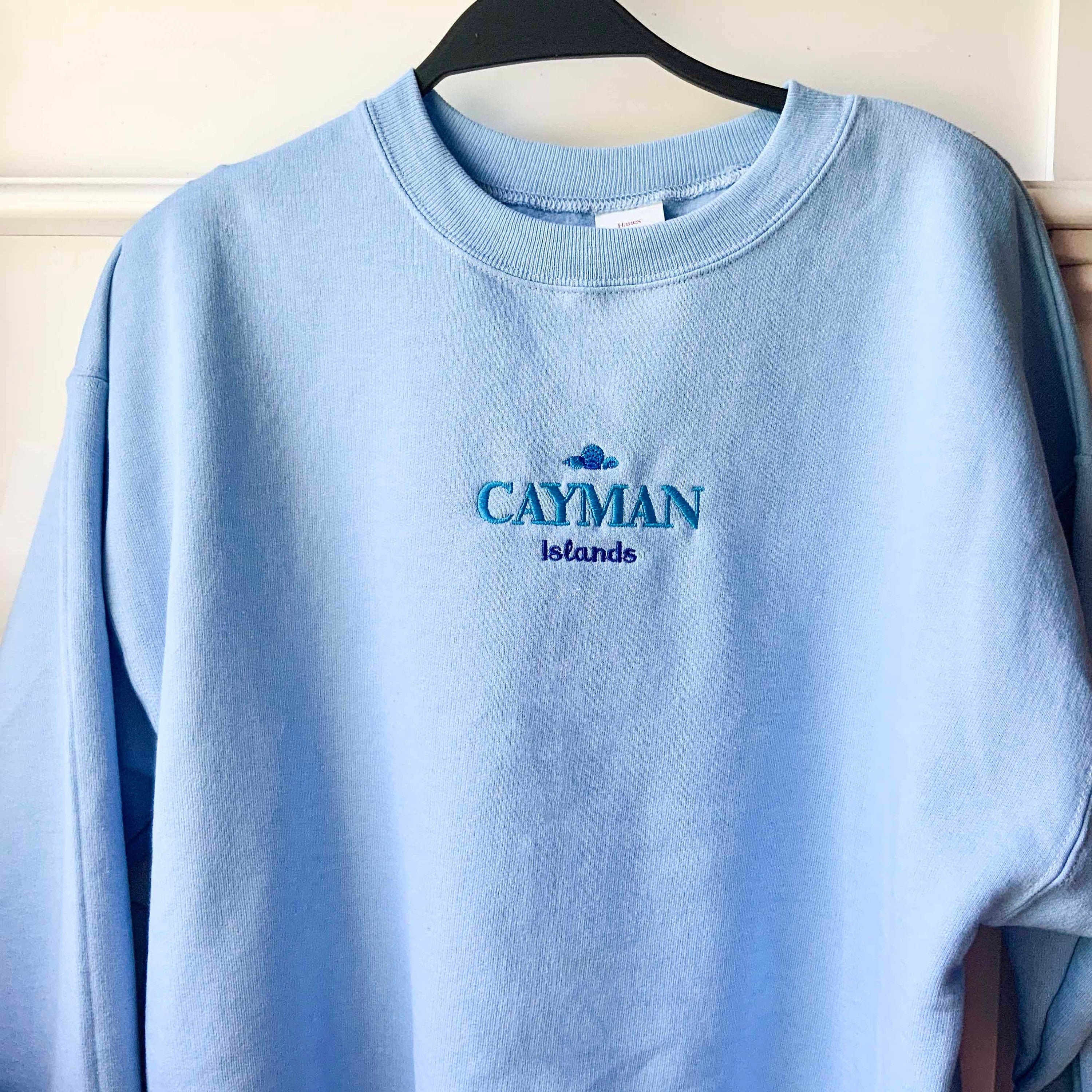 Cayman Islands crewneck, cute vintage sweatshirt embroidered, oversized sweater, vacation shirt