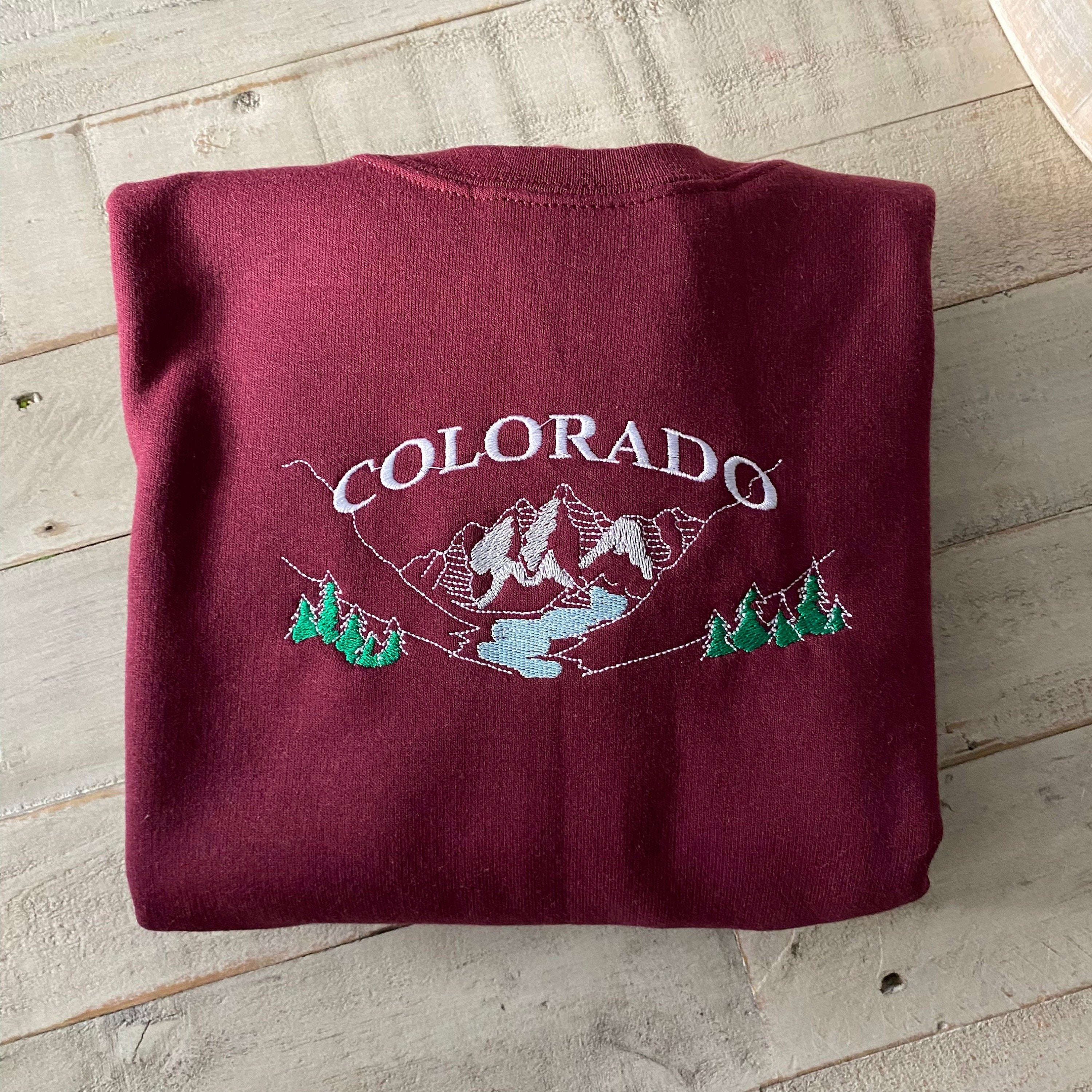 Colorado Embroidered Sweatshirt, Colorado sweatshirt, Colorado Mountain Sweatshirt