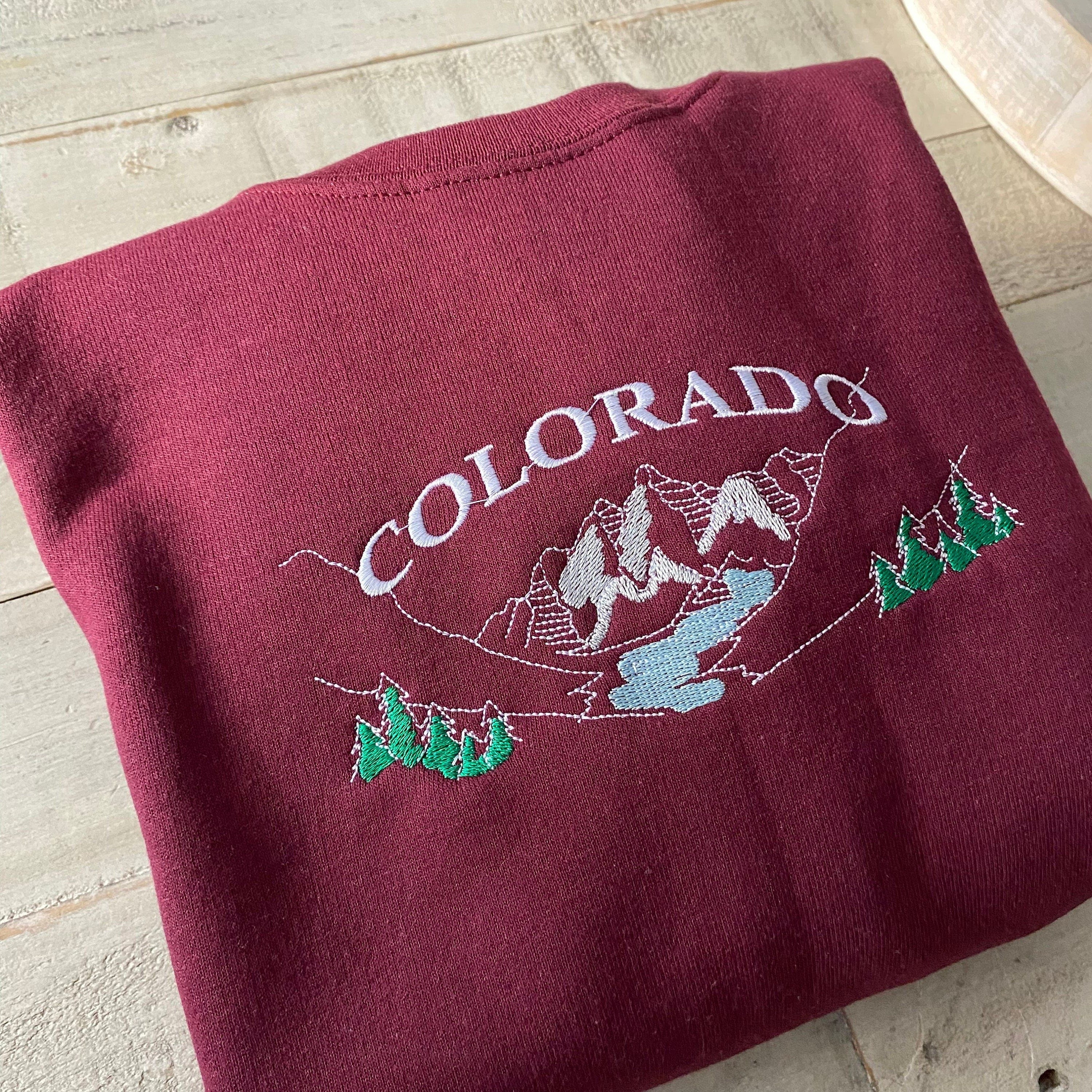 Colorado Embroidered Sweatshirt, Colorado sweatshirt, Colorado Mountain Sweatshirt