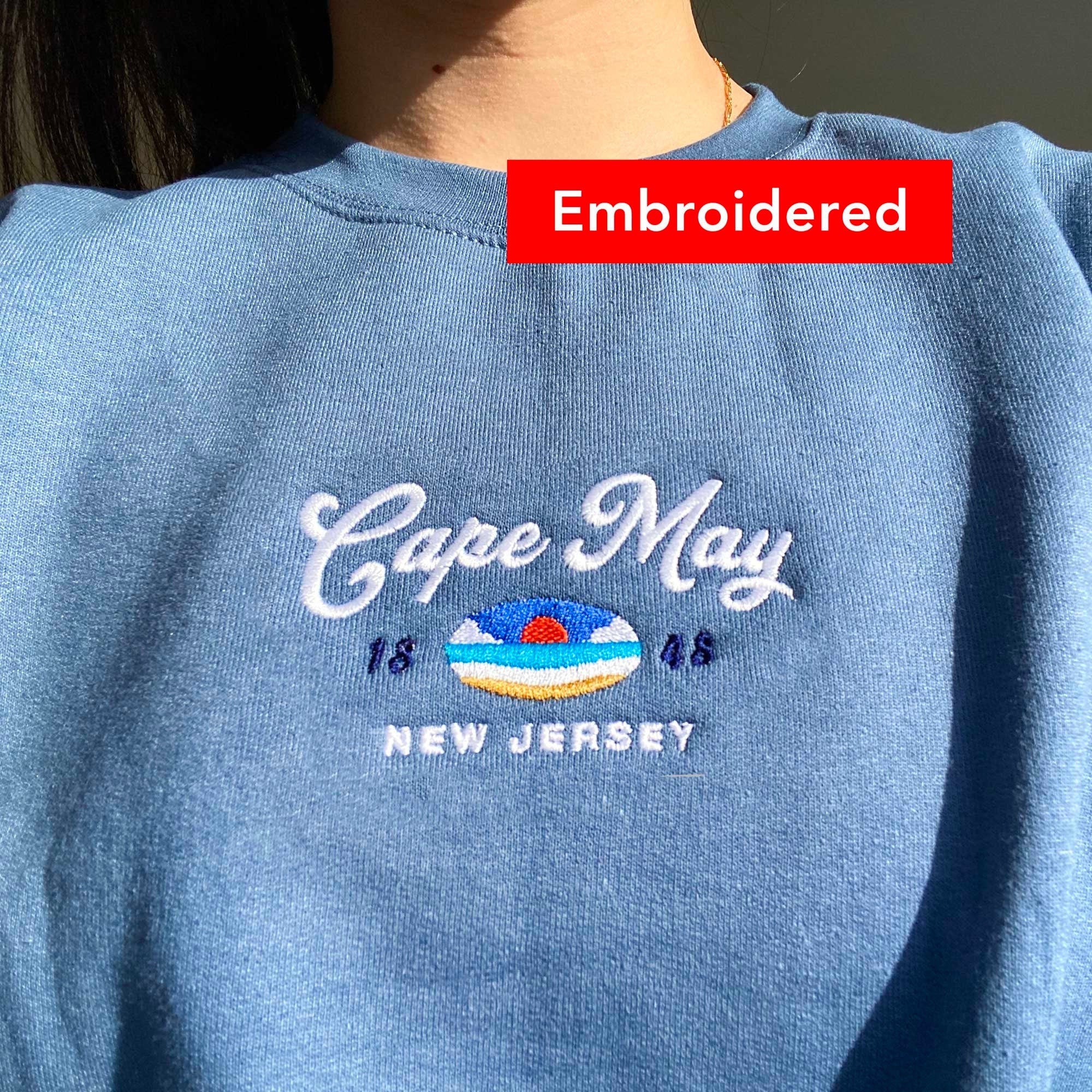 Cape May New Jersey Sweatshirt, vintage beach crewneck gift