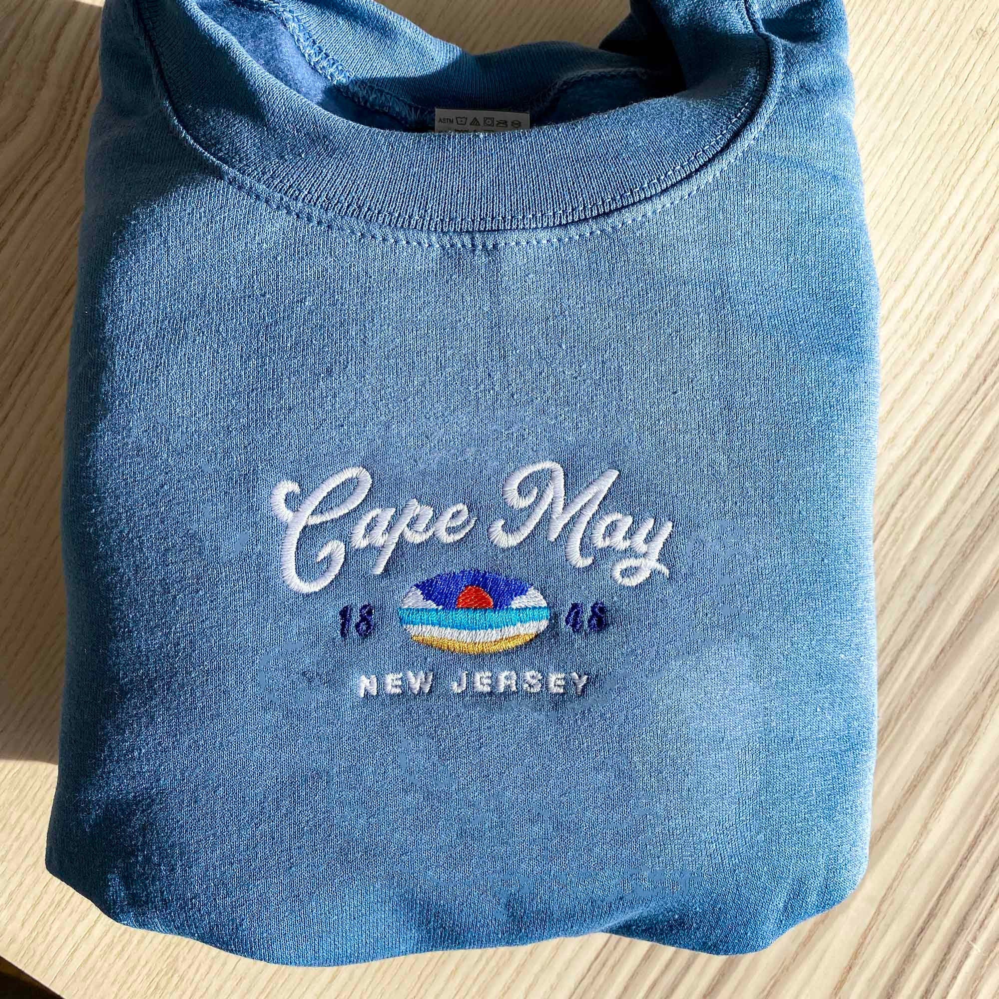 Cape May New Jersey Sweatshirt, vintage beach crewneck gift