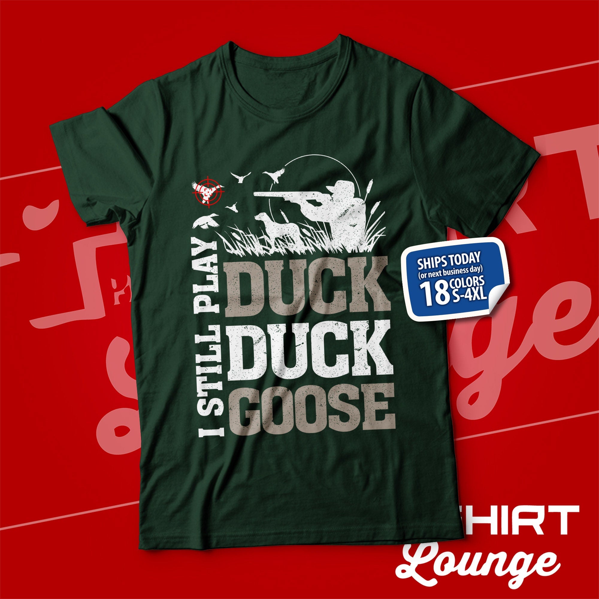 Duck Duck Goose Unisex Heavy Cotton Tee - Gildan 5000, Funny Hunting Gift for Men & Women, Printify Choice, Perfect Fall Outfit