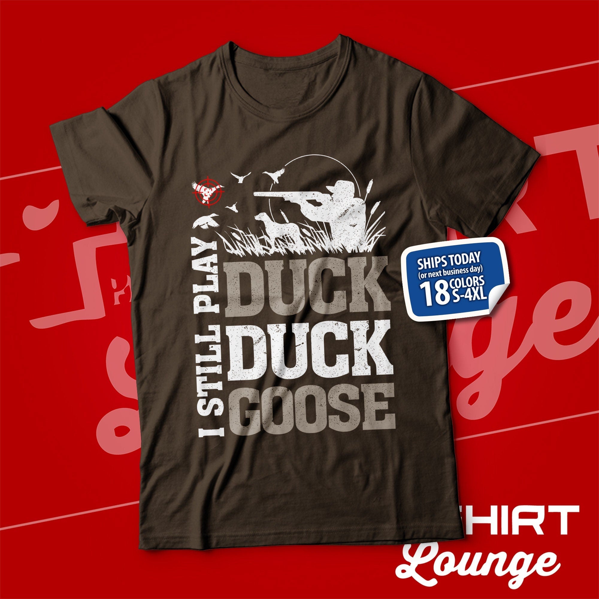 Duck Duck Goose Unisex Heavy Cotton Tee - Gildan 5000, Funny Hunting Gift for Men & Women, Printify Choice, Perfect Fall Outfit