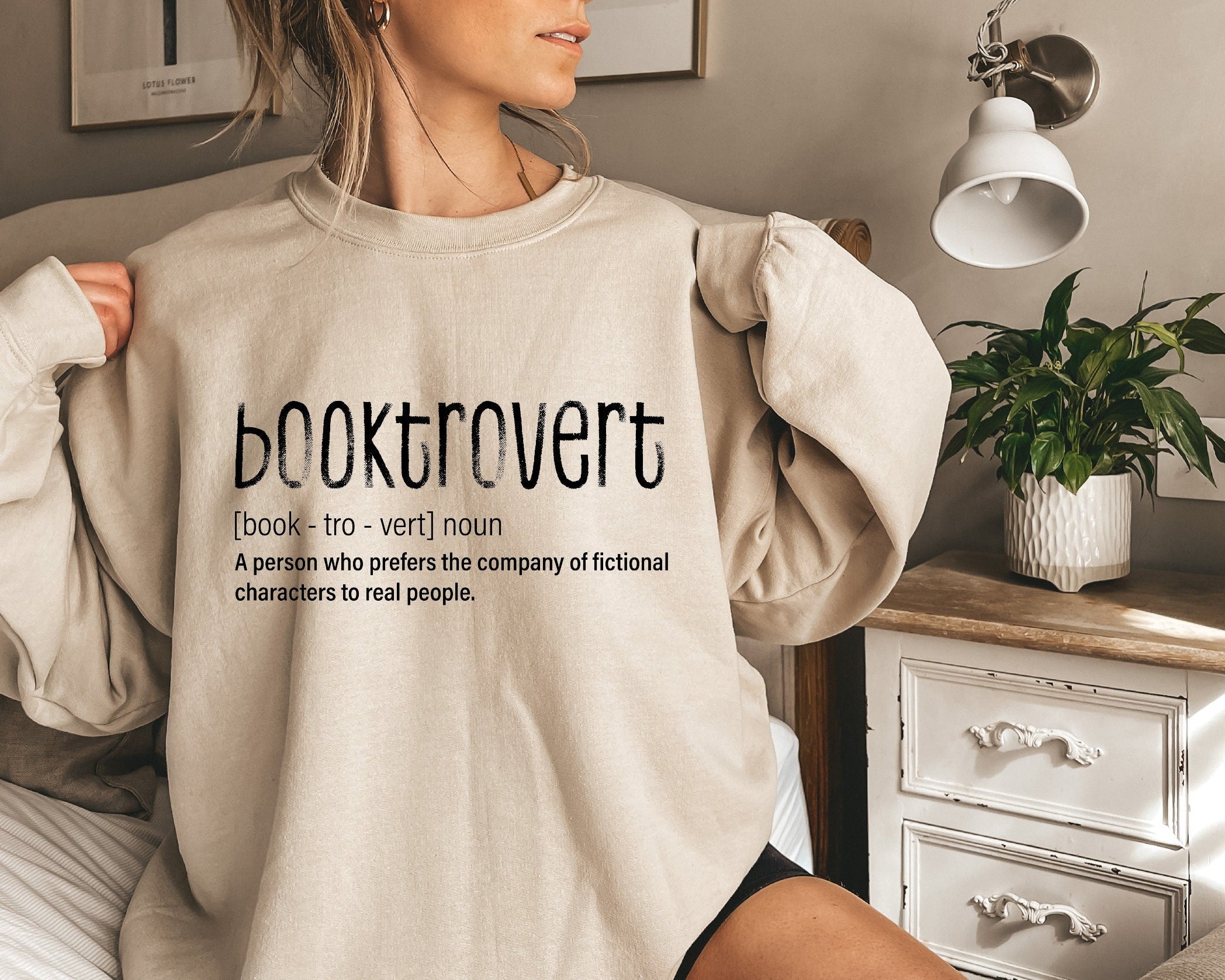 Booktrovert Sweatshirt for Women, Gildan 18000 Unisex Reading Hoodie, Cozy Fall Gift, Printify Choice for Book Lovers ✨