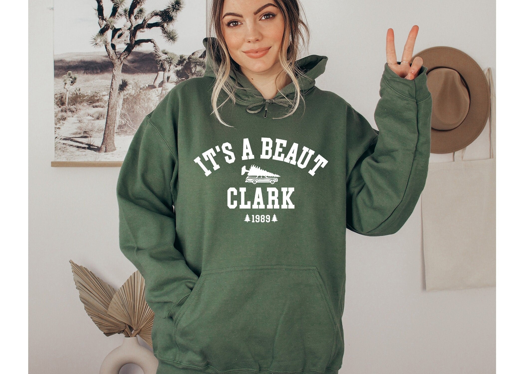 It's a Beaut Clark Hoodie - Gildan 18000 Griswold Christmas Sweatshirt for Men & Women, Funny Xmas Crewneck, Cozy Unisex Printify Choice, Perfect Holiday Gift & Outfit