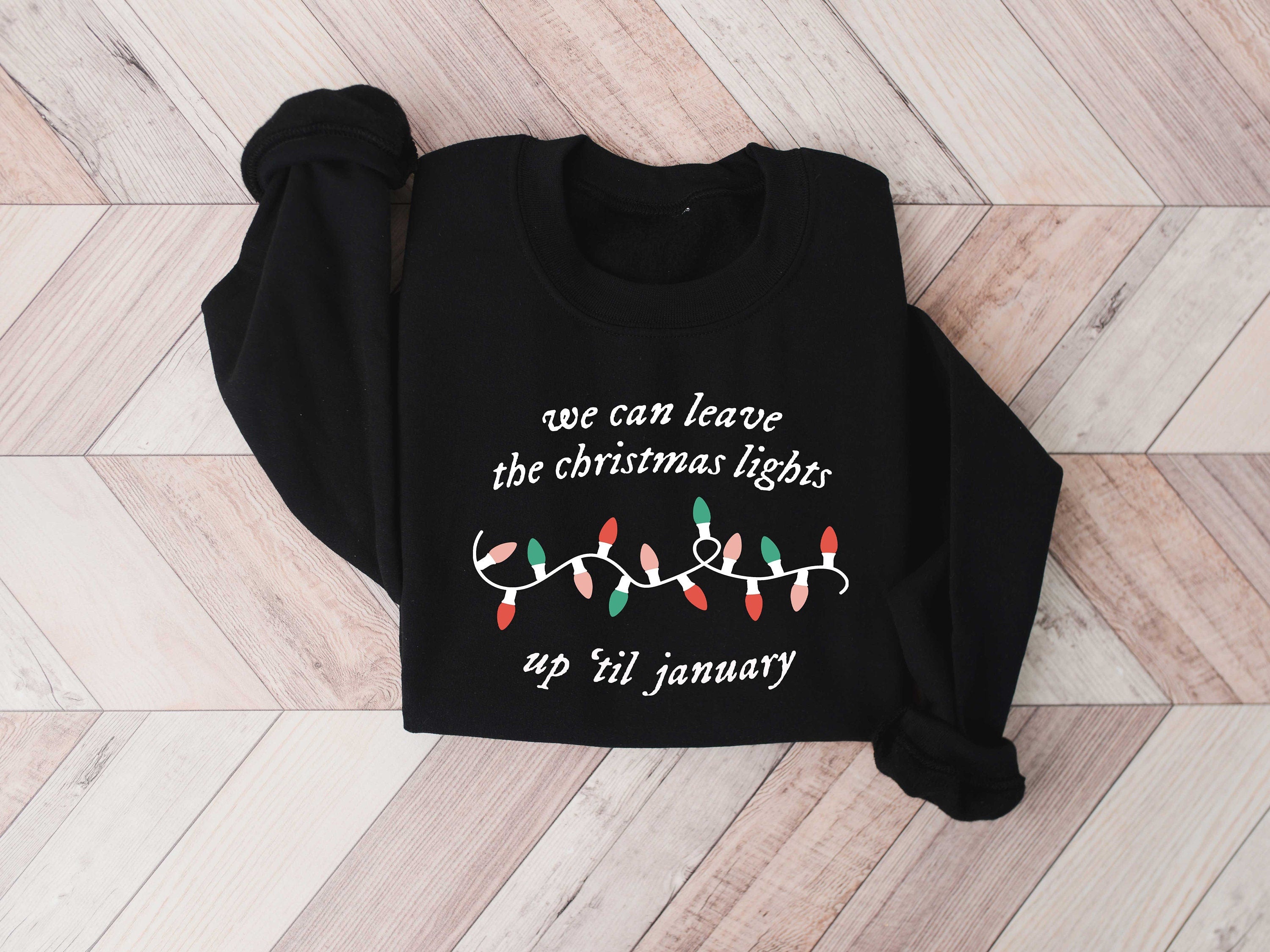 Cozy Gildan 18000 Christmas Lights Sweatshirt, Funny Family Gift for Women, Printify Choice Holiday Outfit