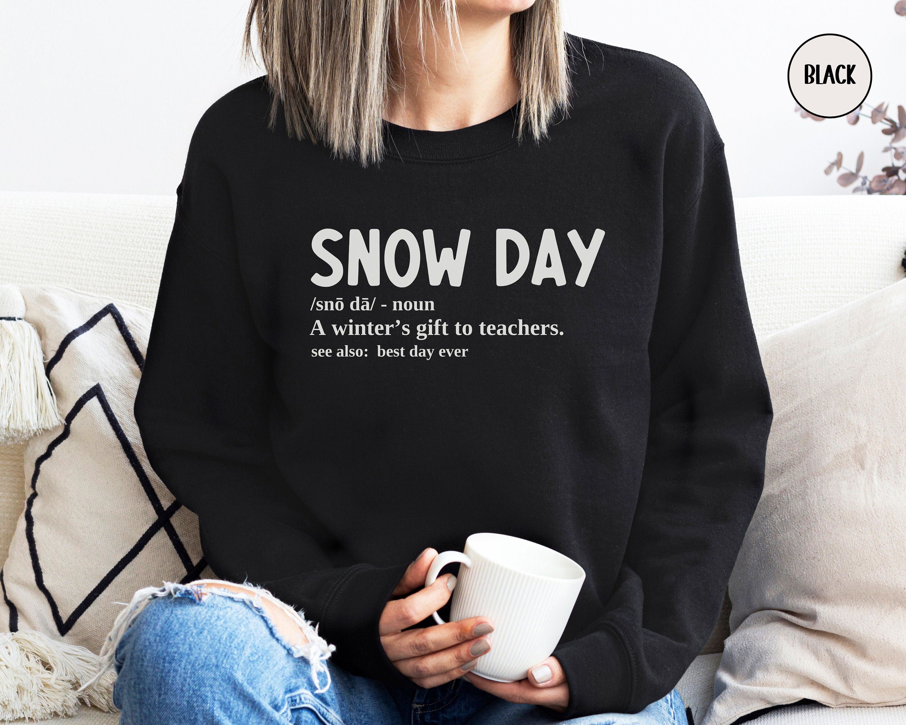 Snow Day Teacher Sweatshirt Gildan 18000 Unisex Winter Gift Printify Choice Cozy Crewneck for Educators