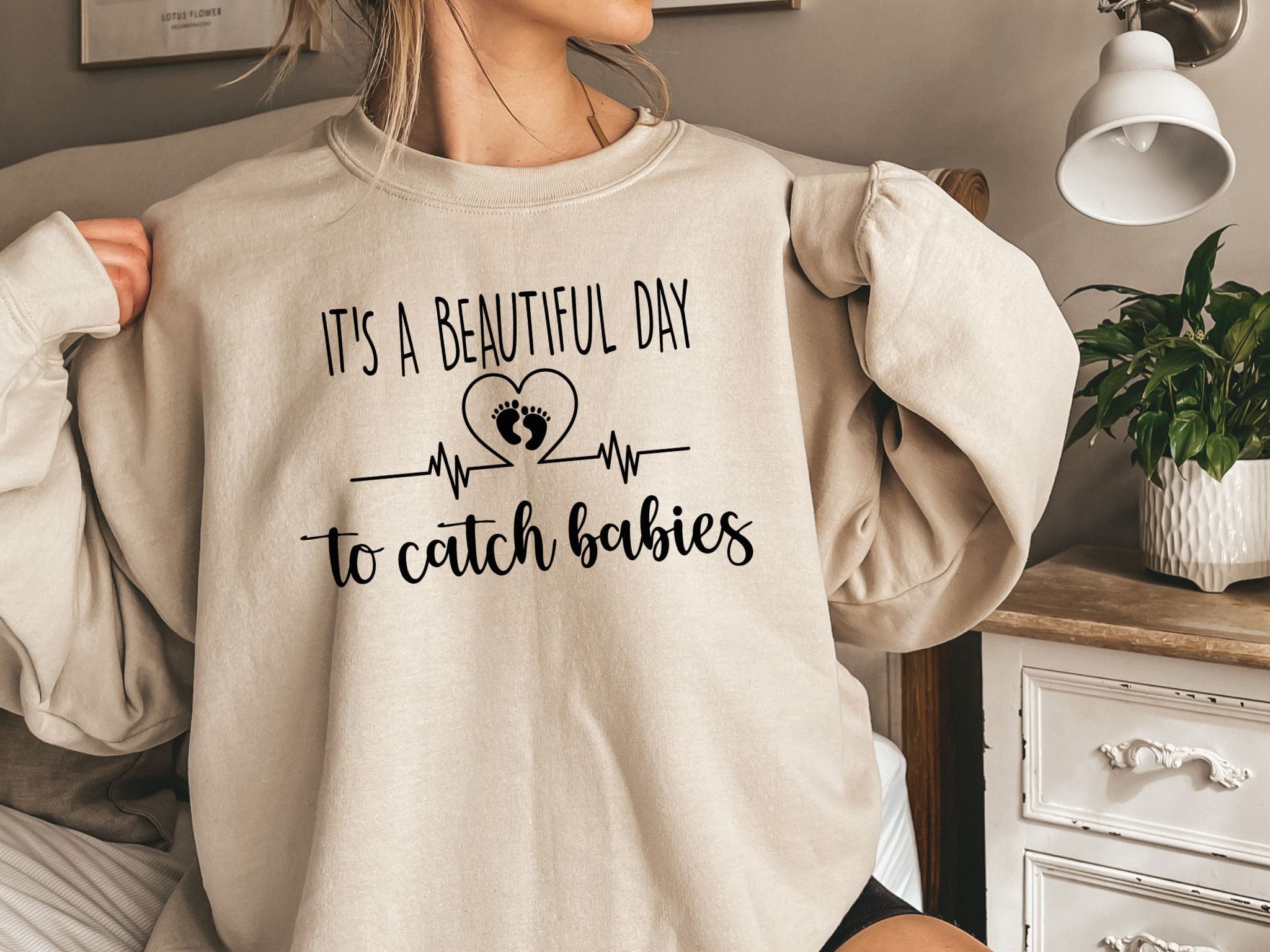 Gildan 18000 OB Nurse Sweatshirt, Funny OB Gift for Women, Cozy Labor & Delivery Midwife Crewneck, Printify Choice, Perfect Fall Outfit