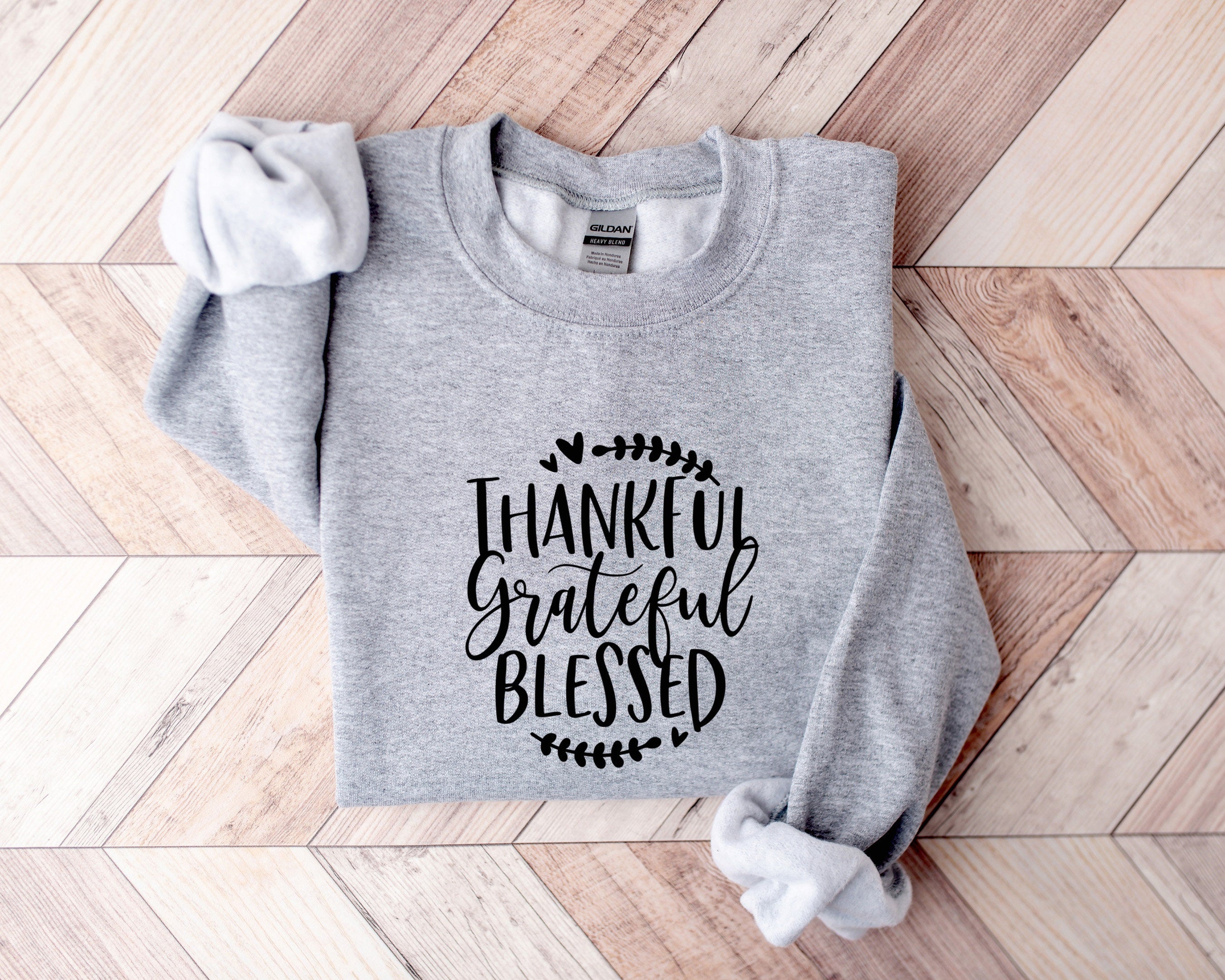 Thankful Grateful Blessed Gildan 5000 Unisex Heavy Cotton Tee, Women's Fall Thanksgiving Shirt, Perfect Gift, Printify Choice, Aesthetic Fall Teacher Outfit