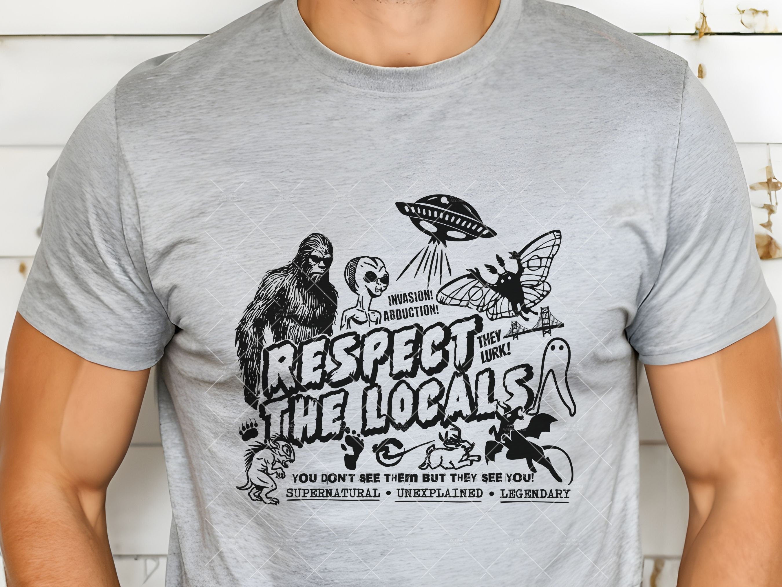 Bigfoot Sasquatch Shirt, Gildan 5000 Unisex Heavy Cotton Tee, Perfect Camping Gift, Outdoor Hiking, Alien & Cryptid Aesthetic, Printify Choice 4