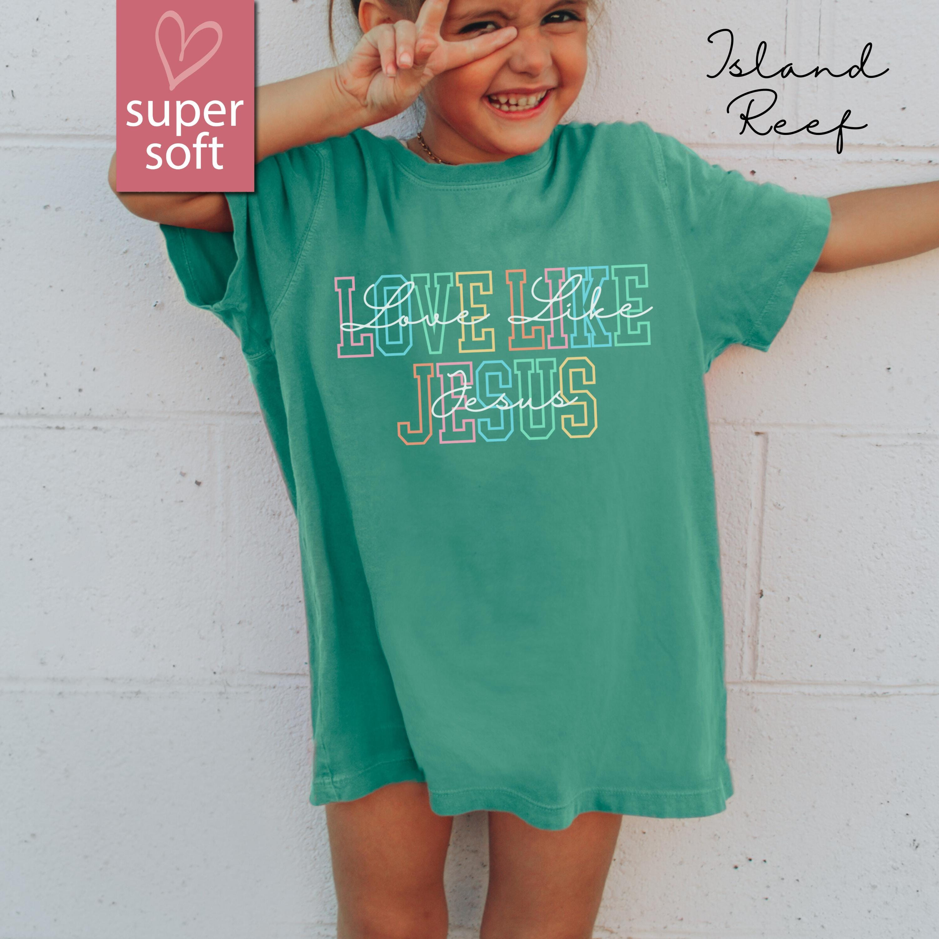 Comfort Colors® Love like Jesus Kids Tshirt, Christian Youth Shirt, Faith Kid Shirt, Jesus Kids Shirts, Religious Kid Shirt, Bible Verses