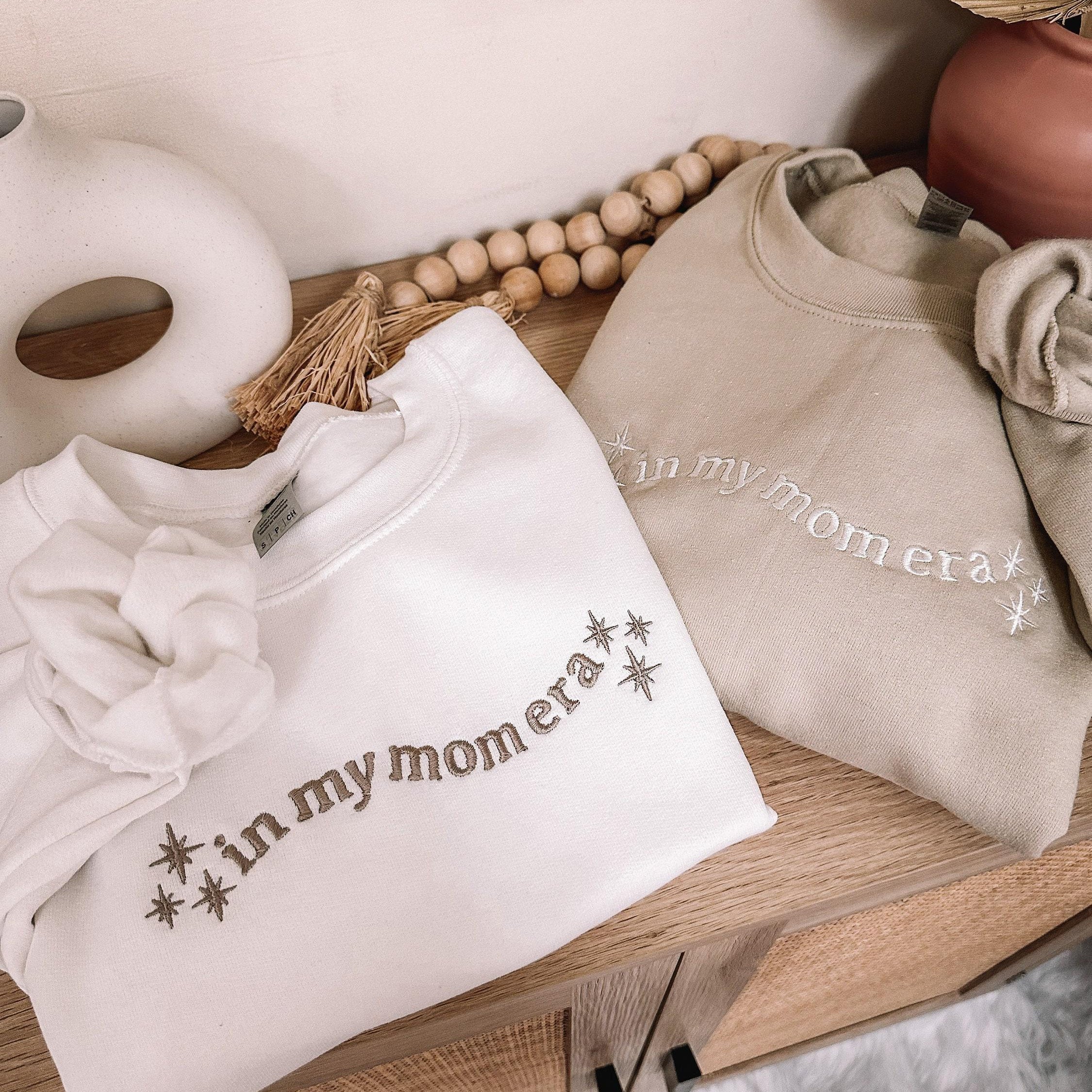 Embroidered In My Mom Era Crewneck || Minimal Crewneck || Mom Sweatshirt || Trendy Mom Apparel || Mother's Day || Embroidered Pullover