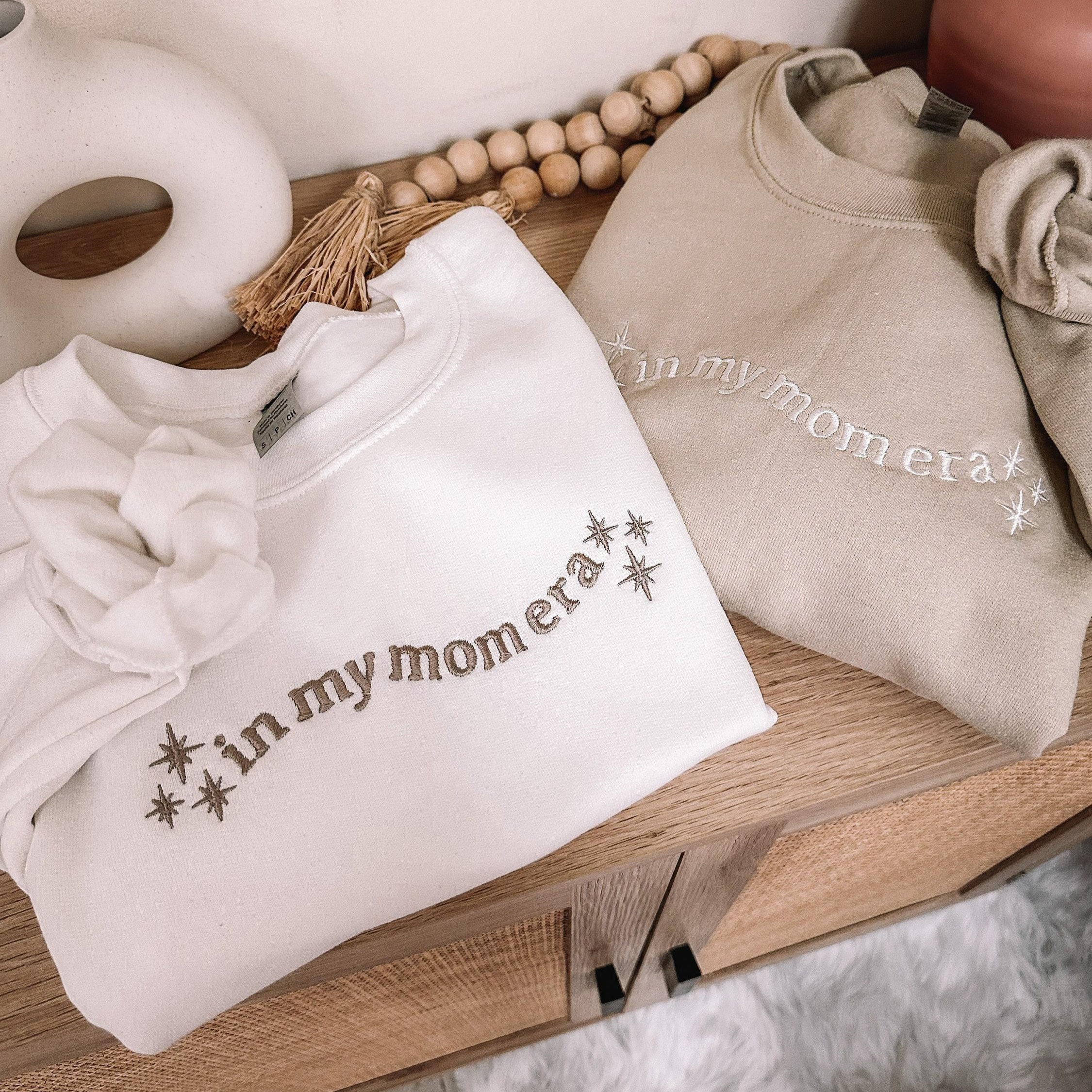 Embroidered In My Mom Era Crewneck || Minimal Crewneck || Mom Sweatshirt || Trendy Mom Apparel || Mother's Day || Embroidered Pullover