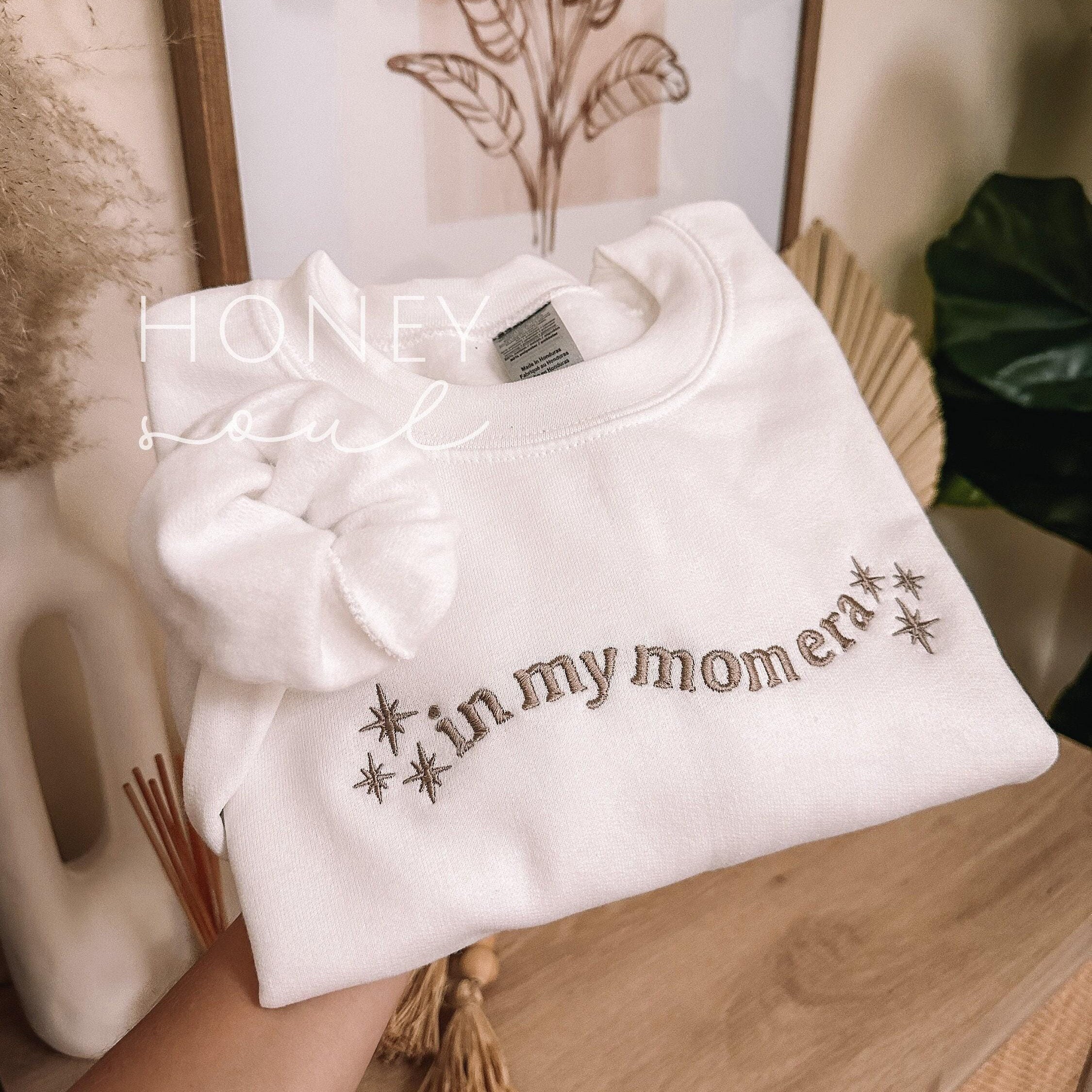 Embroidered In My Mom Era Crewneck || Minimal Crewneck || Mom Sweatshirt || Trendy Mom Apparel || Mother's Day || Embroidered Pullover