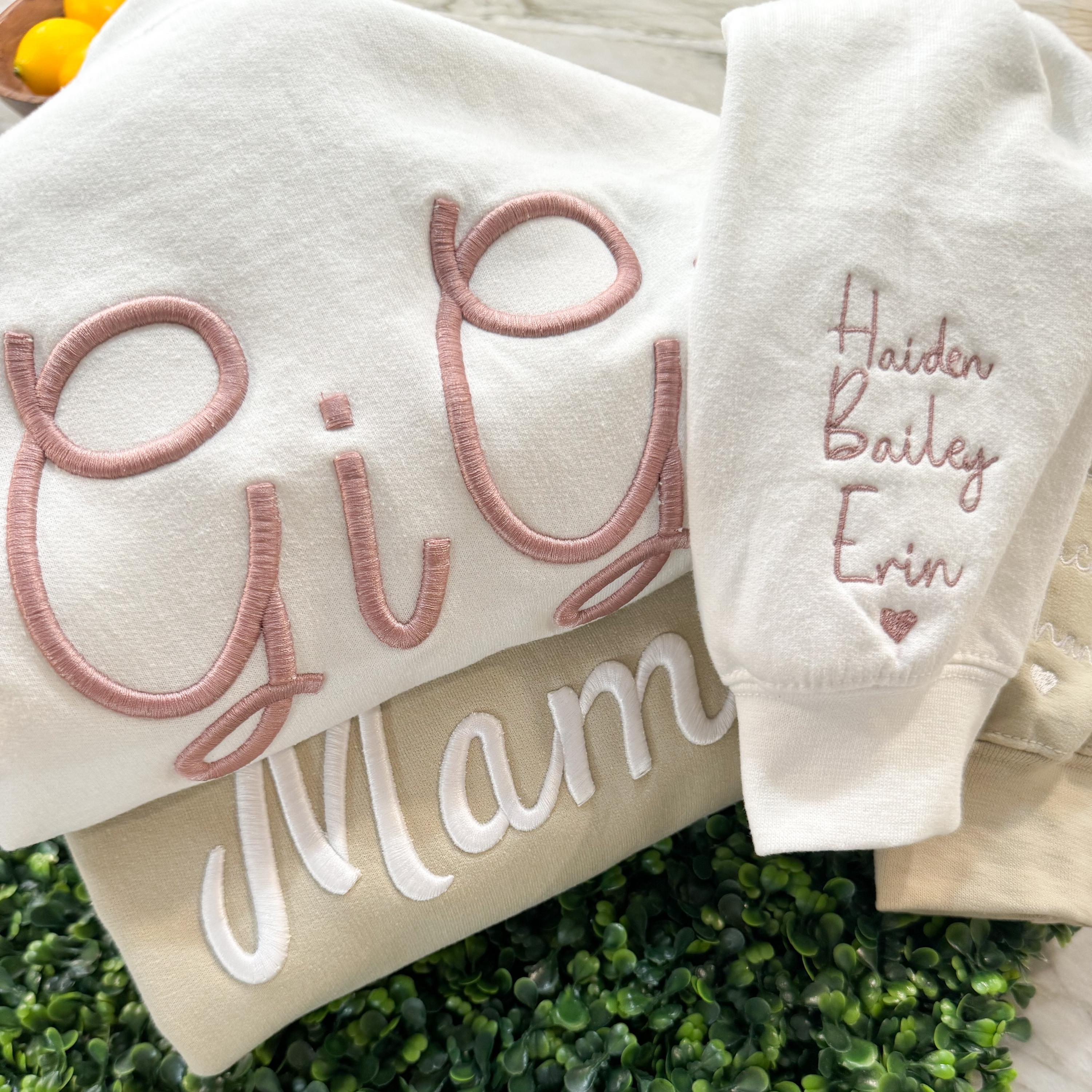 Mama sweatshirt | Kids names on sleeve | Sweatshirt for Mama | Personalized w/ child's name on sleeve