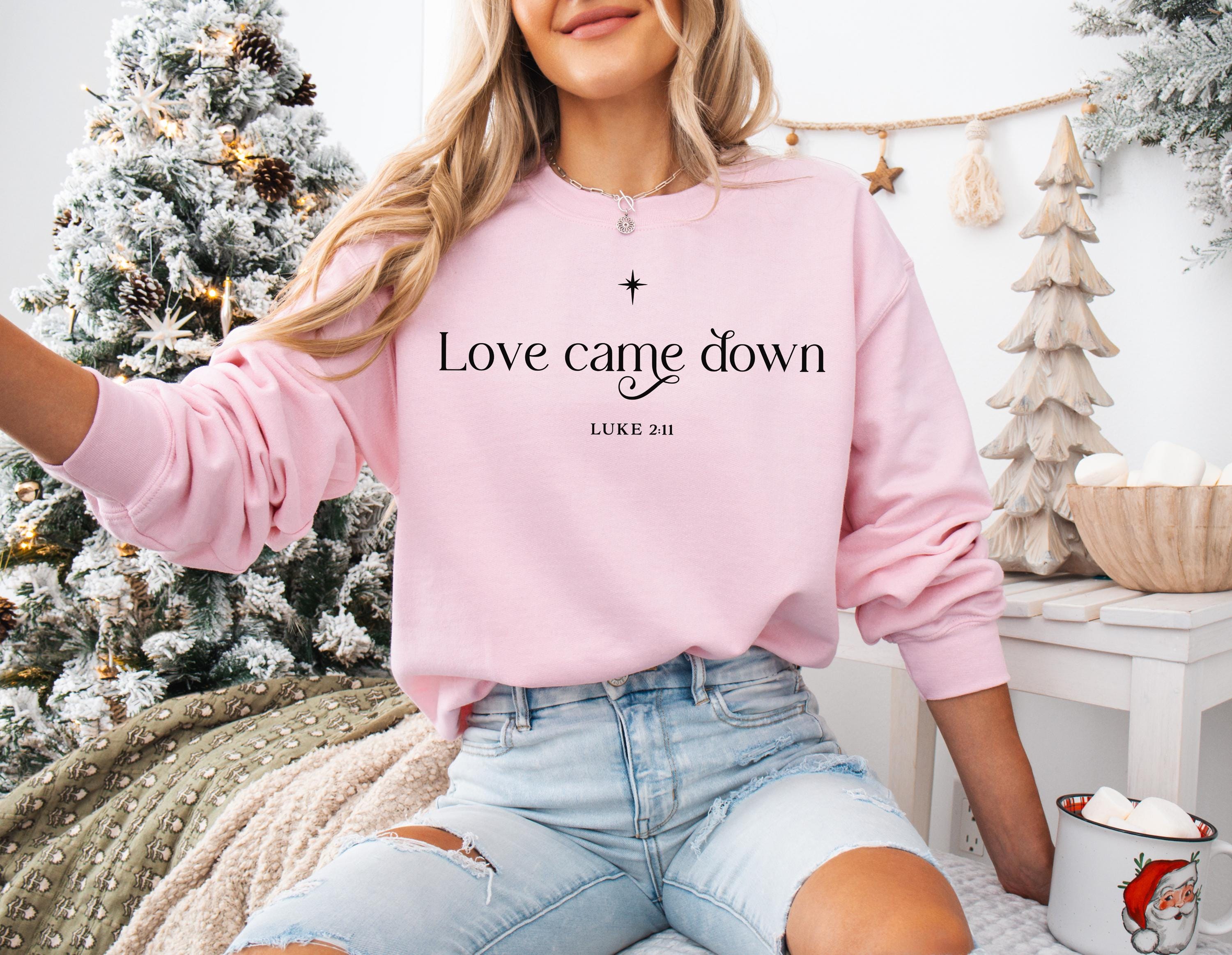 Love Came Down Gildan 18000 Sweatshirt, Cozy Religious Christmas Shirt for Women & Men - Printify Choice Holiday Gift