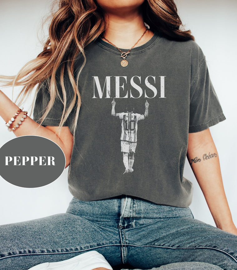 Vintage Leonel Messi Argentina T-Shirt 90s Style Number 10, Soft Cotton Unisex Fit, Soccer Fan Gift, Game Day Outfit, Summer Streetwear Aesthetic