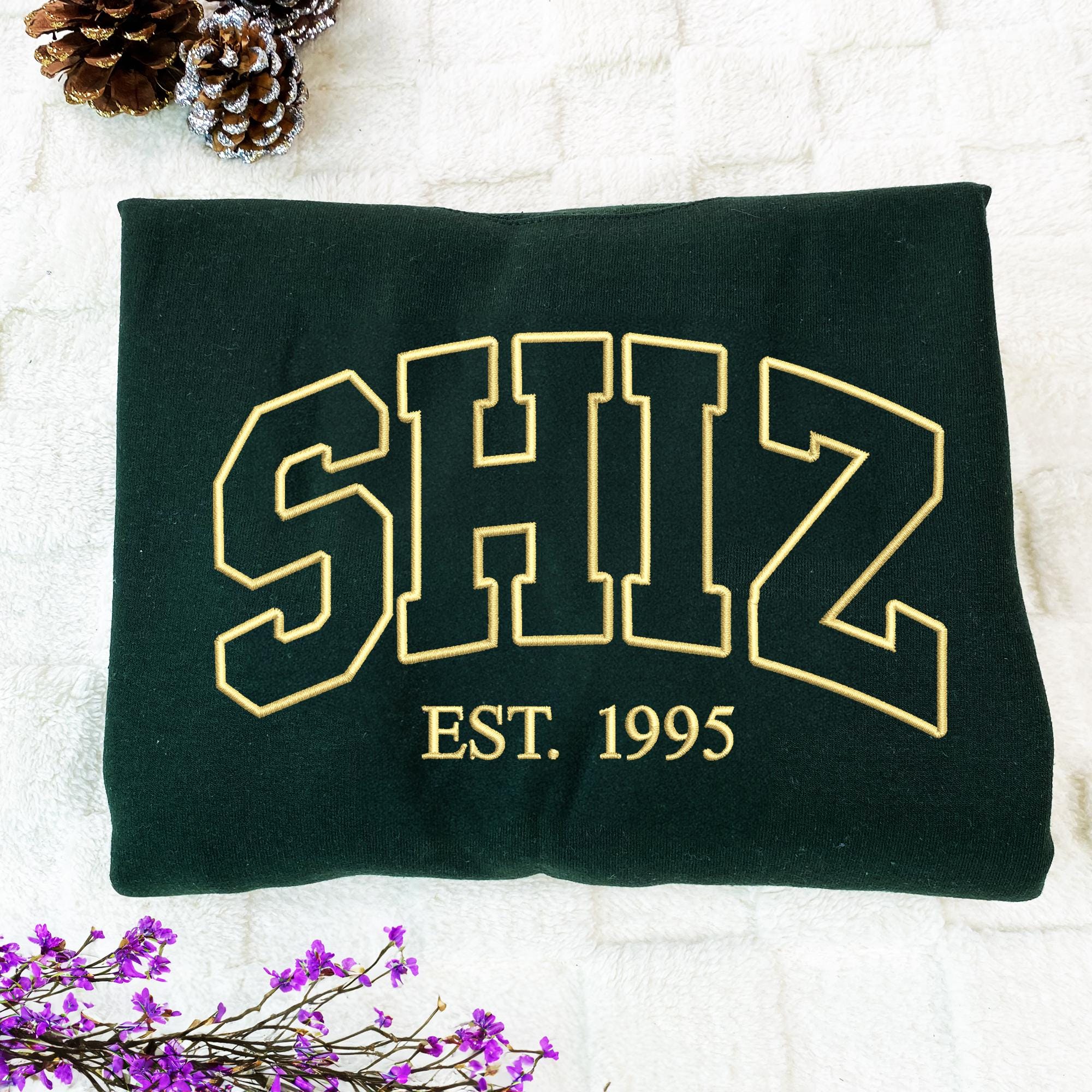 Shiz University College Sweatshirt, Embroidered Wickeds the Musical Movie, Elphaba and Glinda, Defying Gravity, Ozdust Ballroom, Shiz Gear