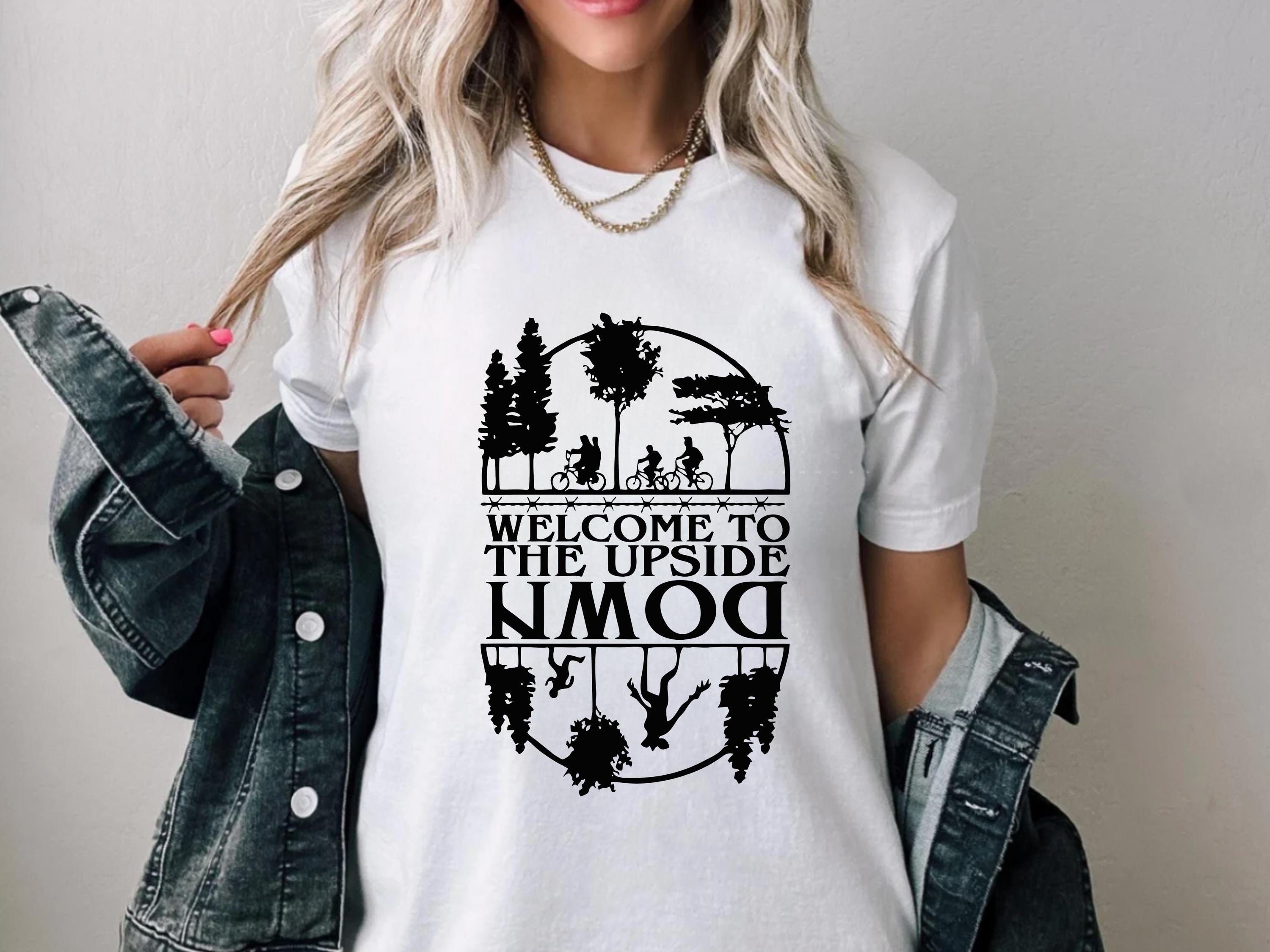 Stranger Things Inspired Gildan 5000 Unisex Heavy Cotton Tee - Welcome To The Upside Down, Perfect Gift for Fans, Printify Choice, Viral Outfit