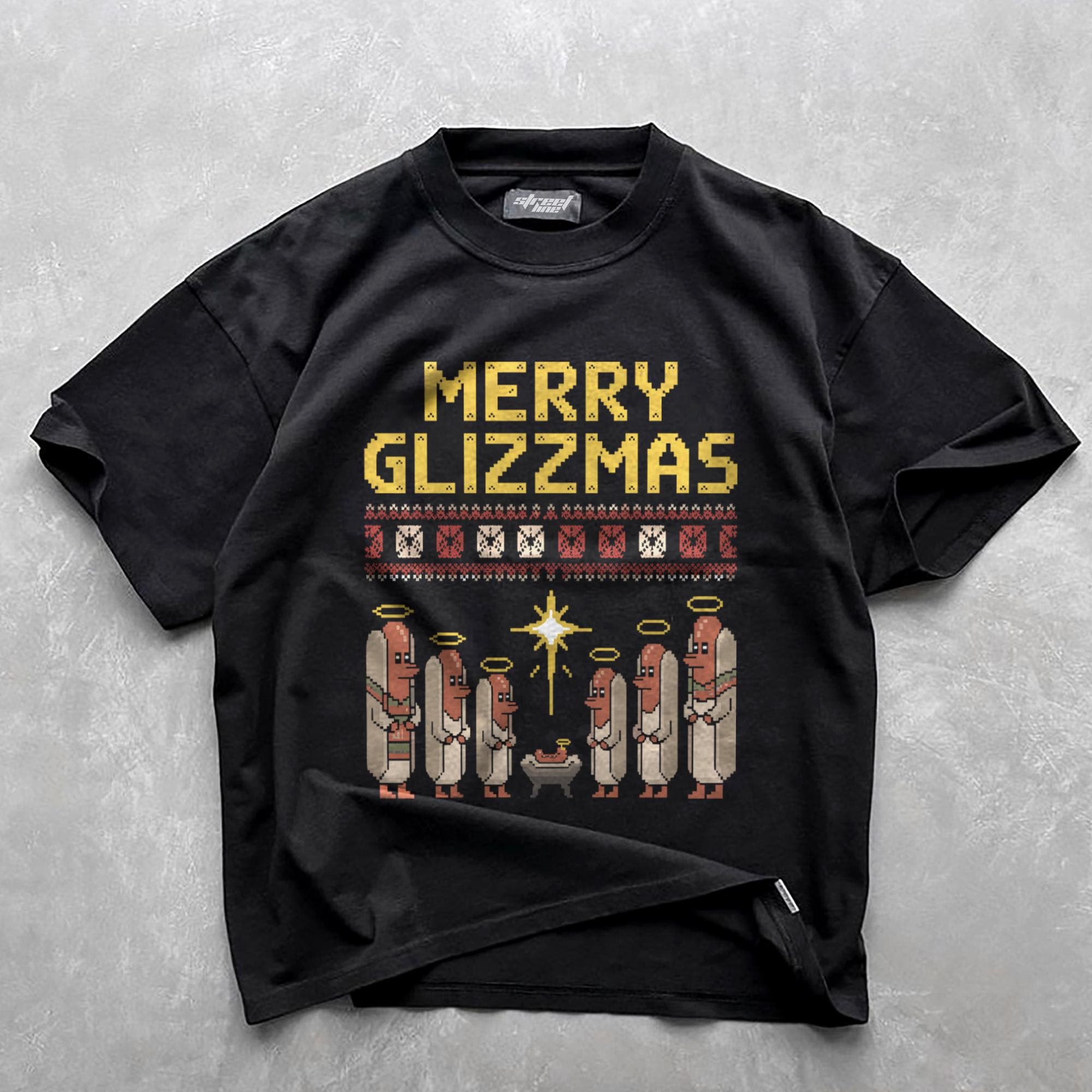 Merry Glizzmas Shirt - Gildan 5000 Unisex Heavy Cotton Tee, Funny Christmas Gift for Dad, Printify Choice, Viral Holiday Outfit, Ideal for Men & Women