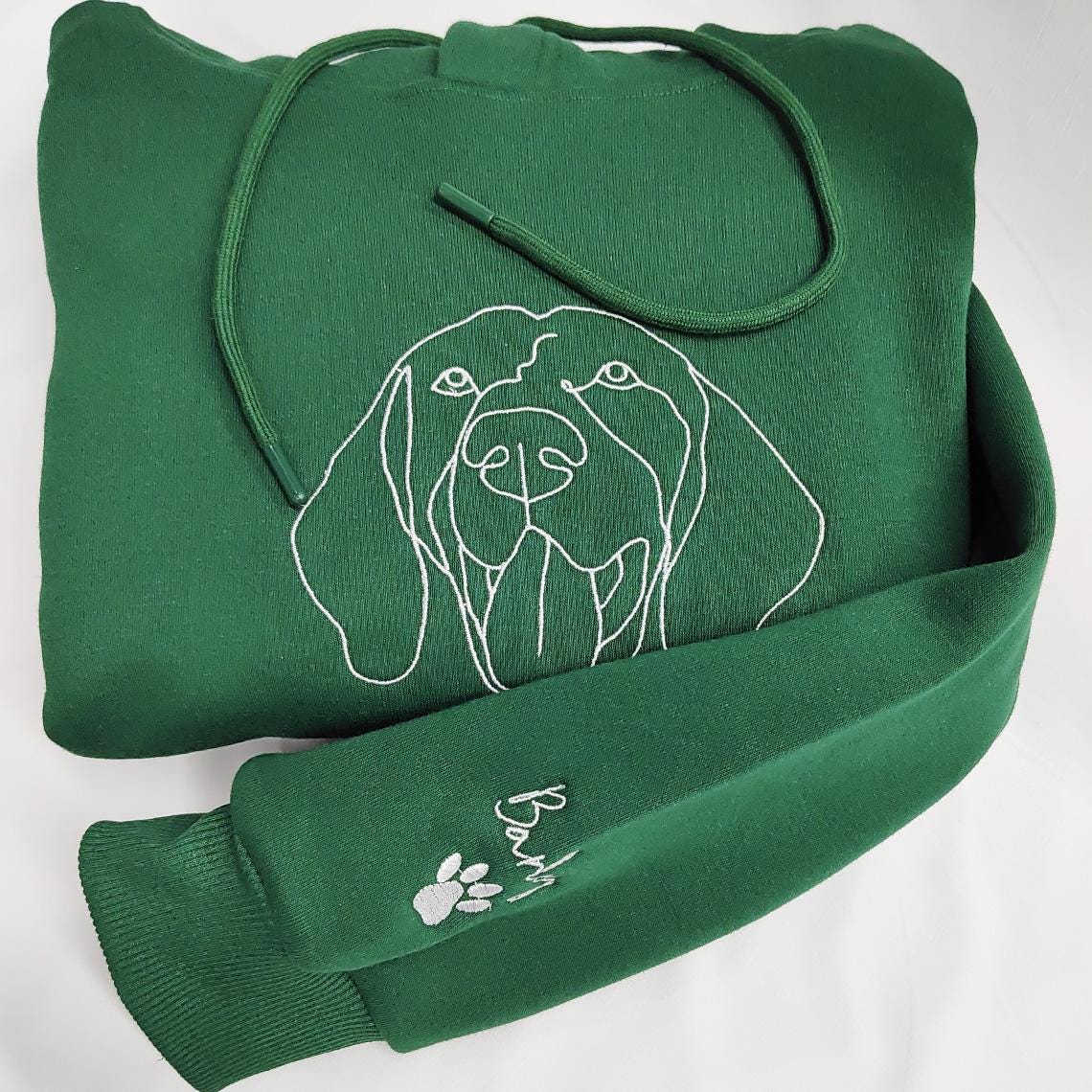 Embroidered Dog Hoodie,Personalized one-line Pet Hoodie,Dog Mom Sweater,Custom Unisex Embroidered Hoodie,Special Birthday Gift for Dog Dad