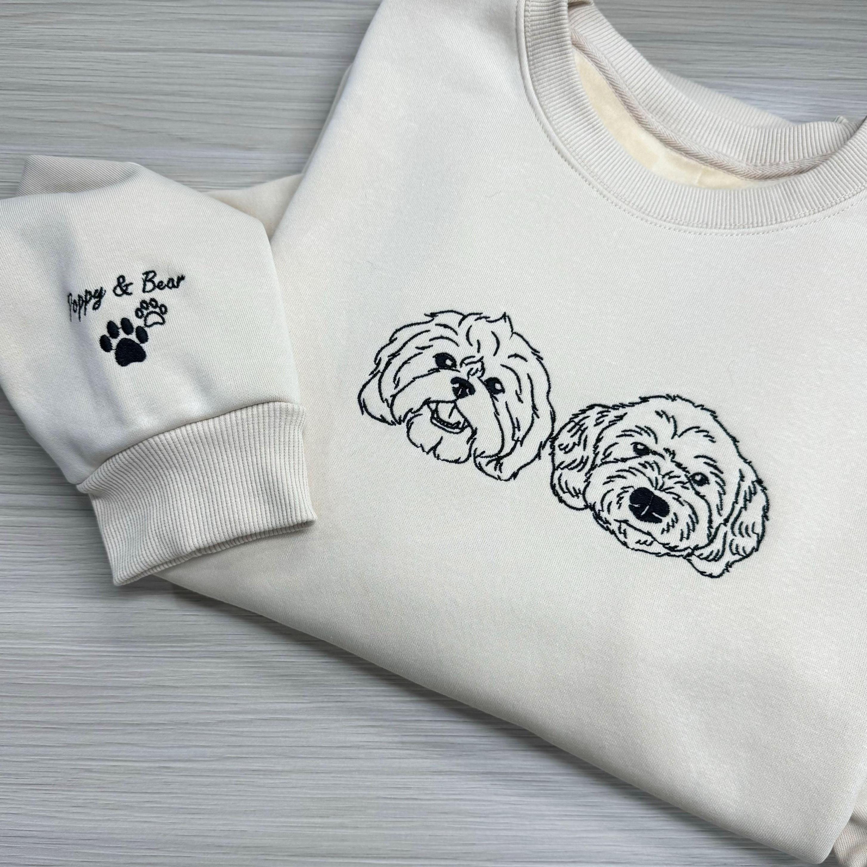 Pet Embroidered Sweatshirt,Custom Embroidered Dog Sweatshirt,Custom Embroidered Cat Sweatshirt,pet hoodie,Pet Lovers Gift, Gift For Mom