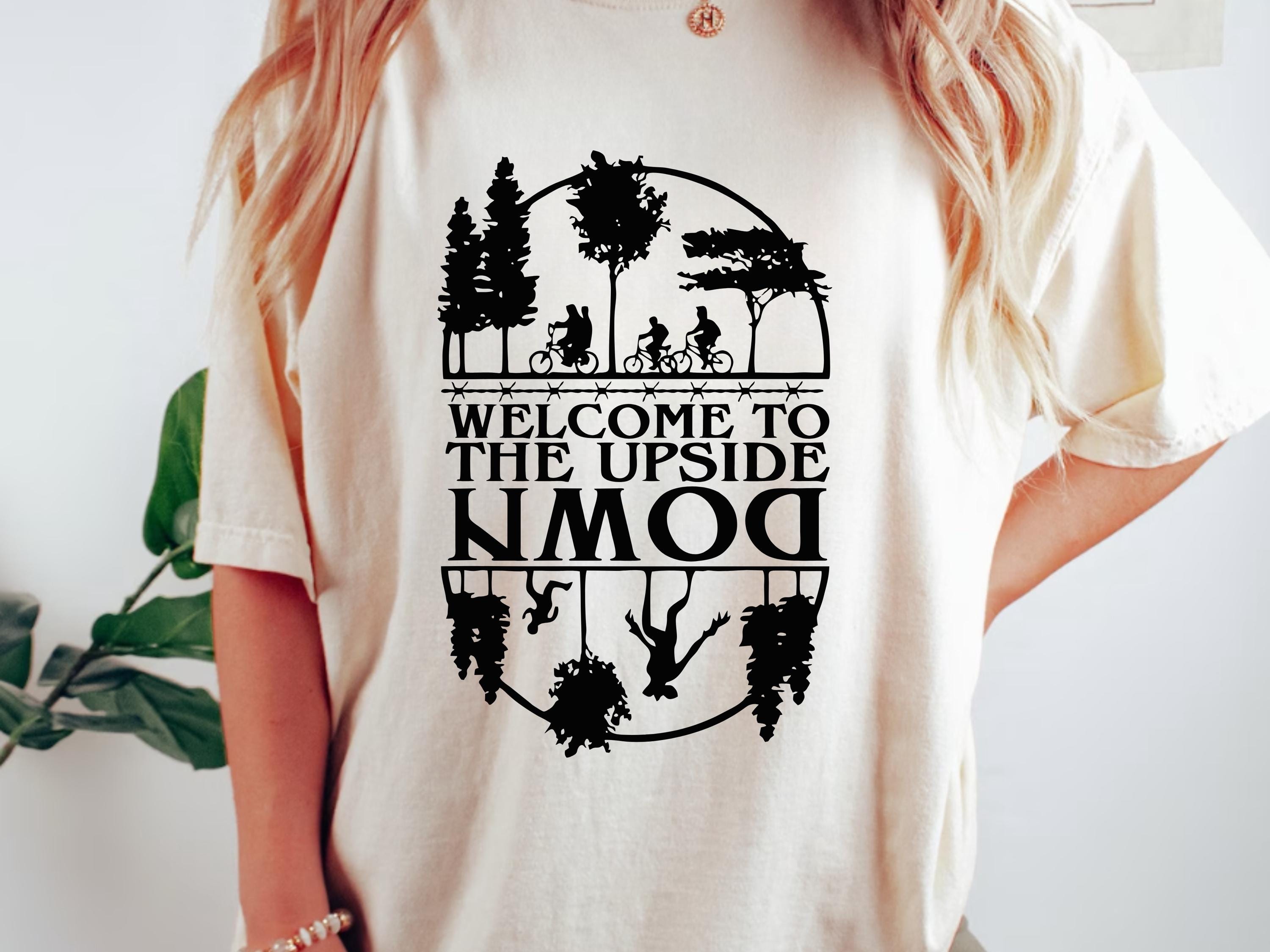 Stranger Things Inspired Gildan 5000 Unisex Heavy Cotton Tee - Welcome To The Upside Down, Perfect Gift for Fans, Printify Choice, Viral Outfit