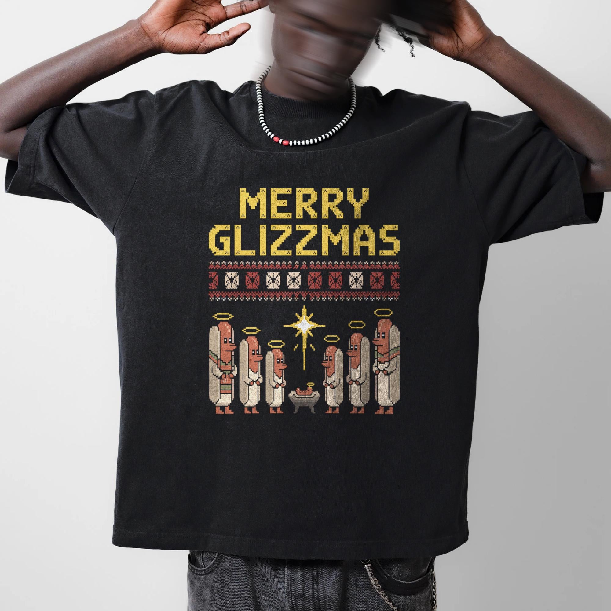 Merry Glizzmas Shirt - Gildan 5000 Unisex Heavy Cotton Tee, Funny Christmas Gift for Dad, Printify Choice, Viral Holiday Outfit, Ideal for Men & Women