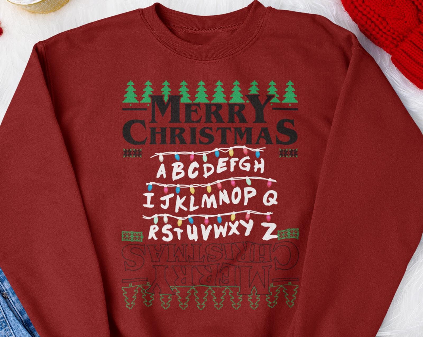 Comfort Colors® 1566 Unisex Garment-Dyed Sweatshirt - Funny Stranger Xmas Gift for Men & Women - Cozy Holiday Outfit