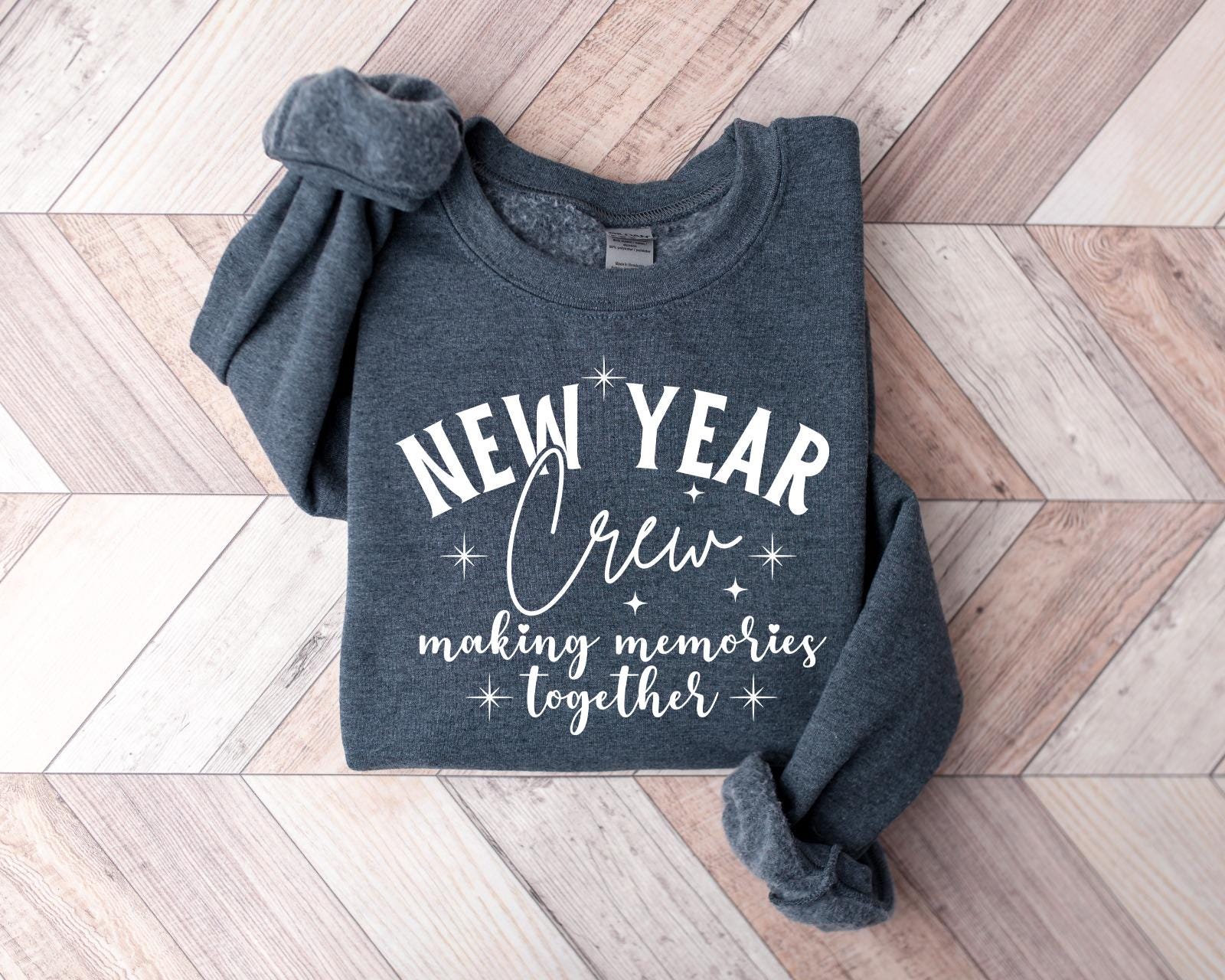 ✨Gildan 18000 New Year Crew Sweatshirt✨ Cozy Unisex Printify Choice for Women, Men, Christmas Family, Hello 2024 Outfit