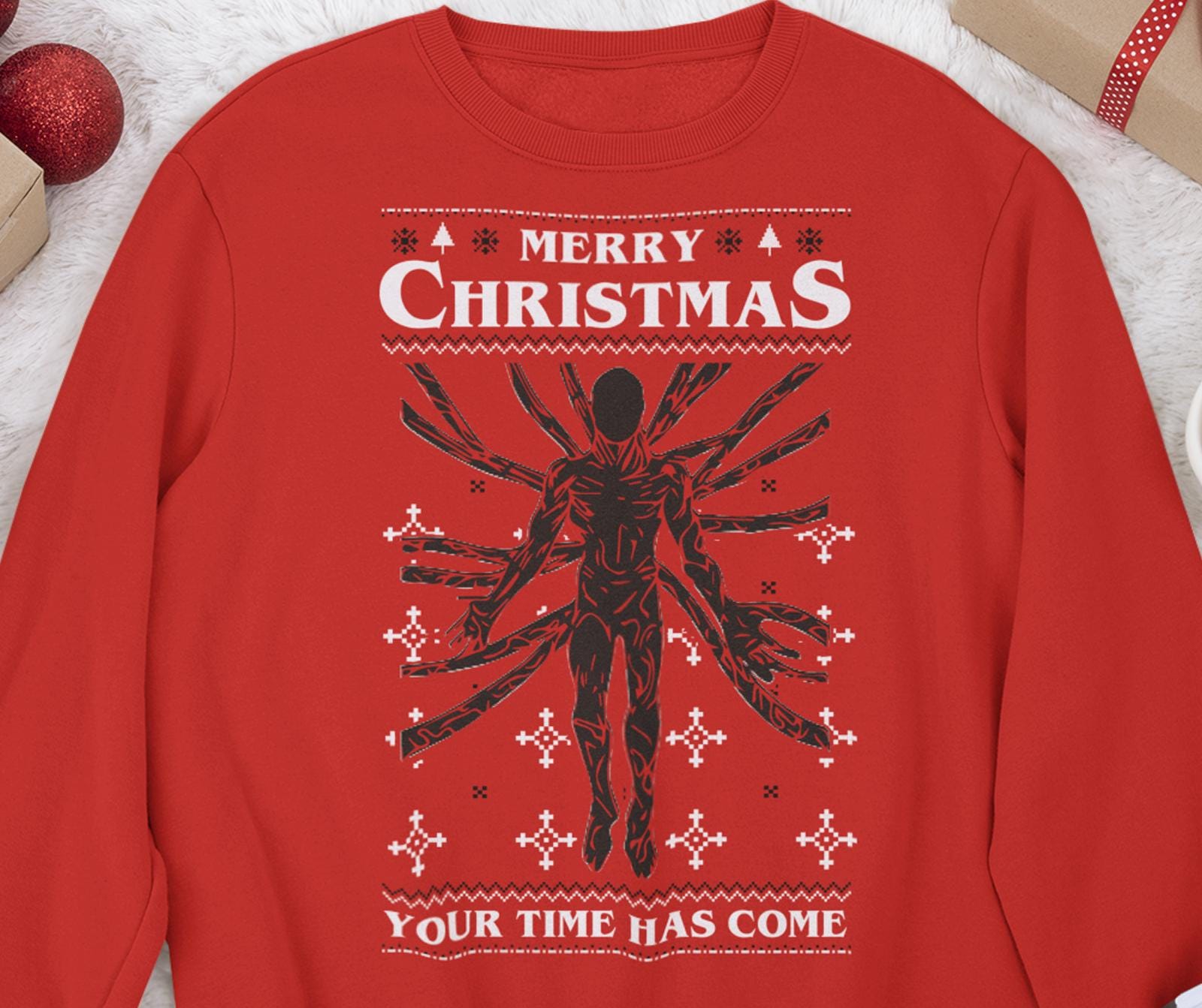 Comfort Colors® 1566 Unisex Sweatshirt - Stranger TV Show Inspired Christmas Gift for Fans, Cozy Garment-Dyed Winter Outfit