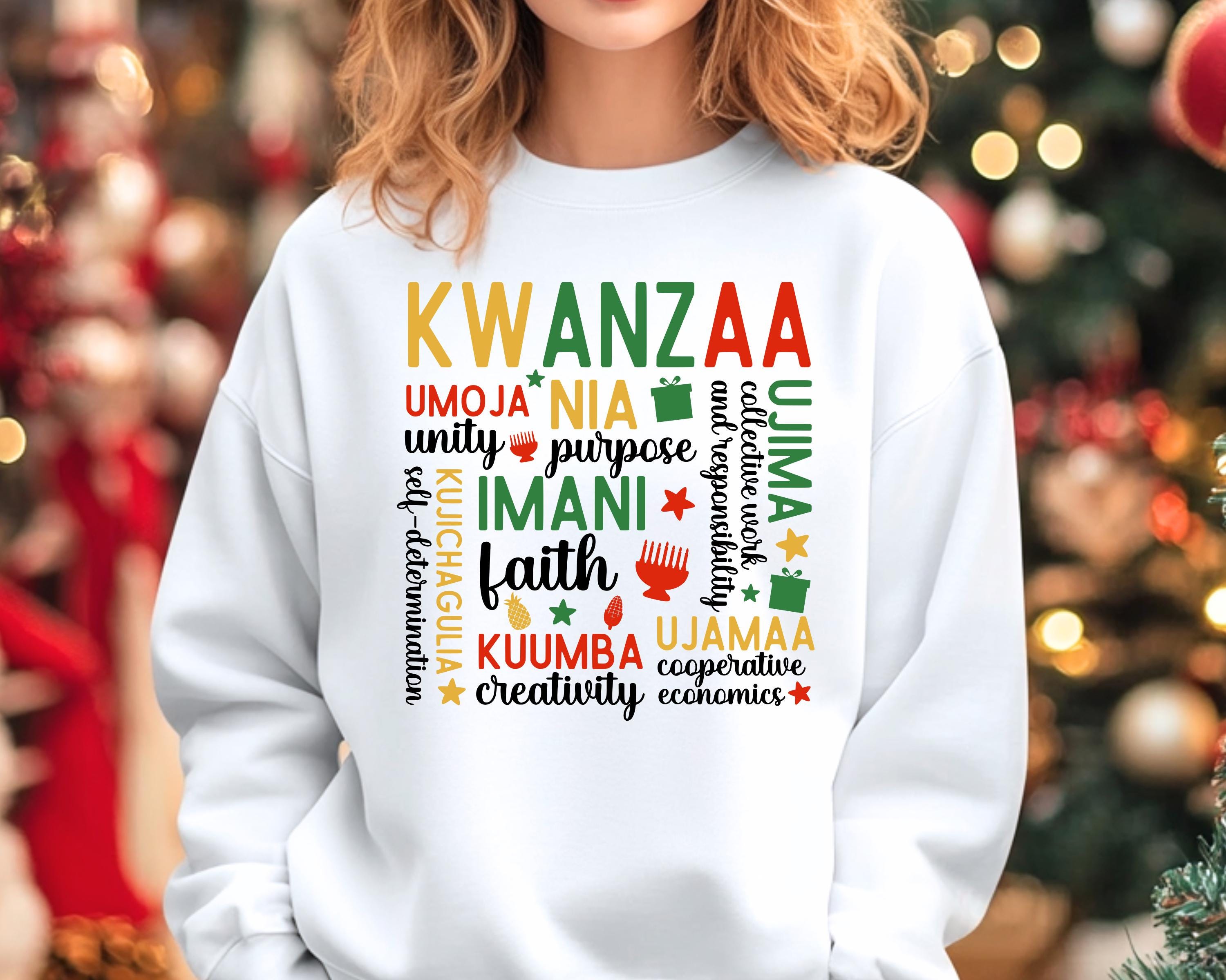 Gildan 18000 Kwanzaa Sweatshirt for Women & Men Cozy Unisex Printify Choice African American Holiday Outfit Durable & Aesthetic